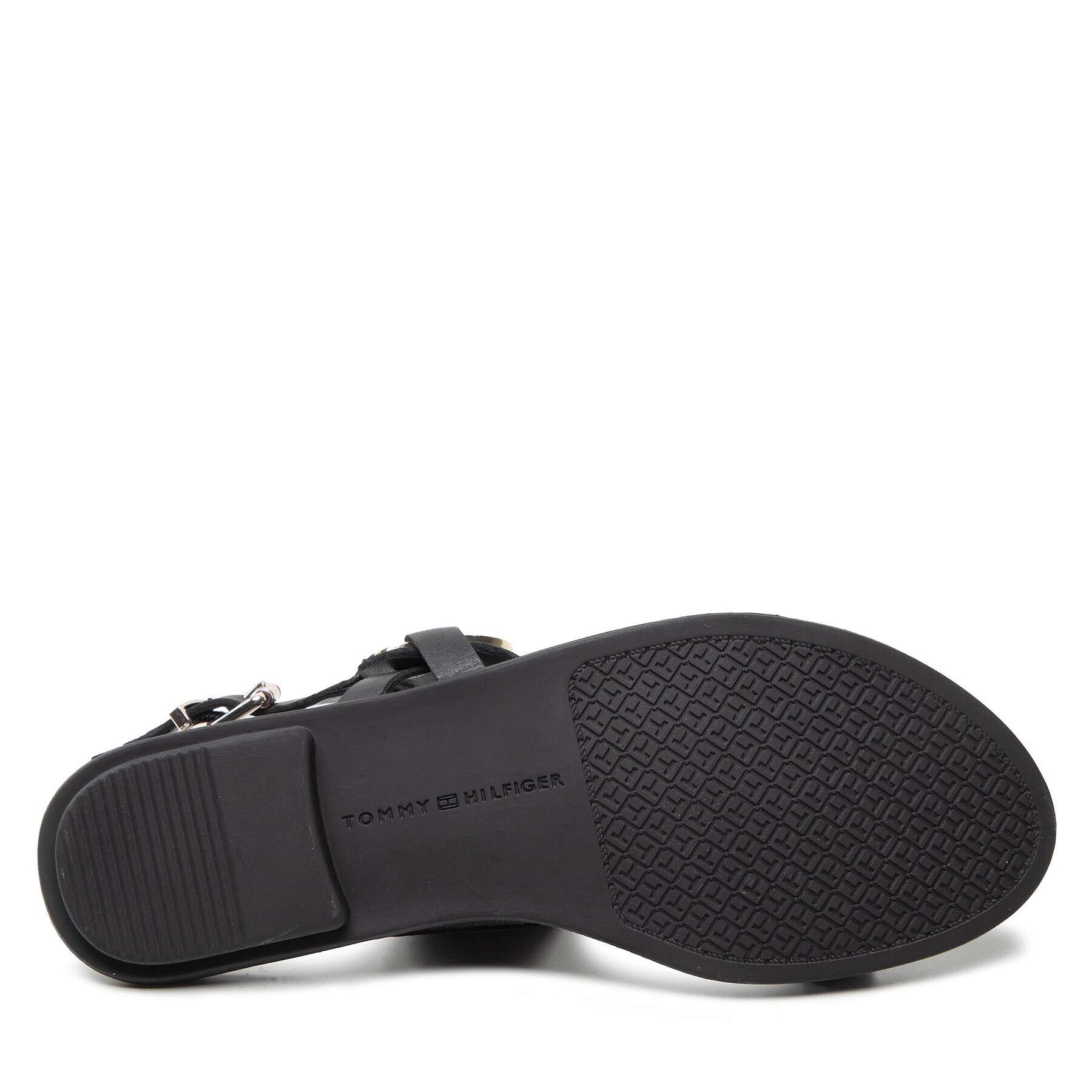 Tommy Hilfiger Сандали Round Th Flat Sandal FW0FW06230 Черен - Pepit.bg