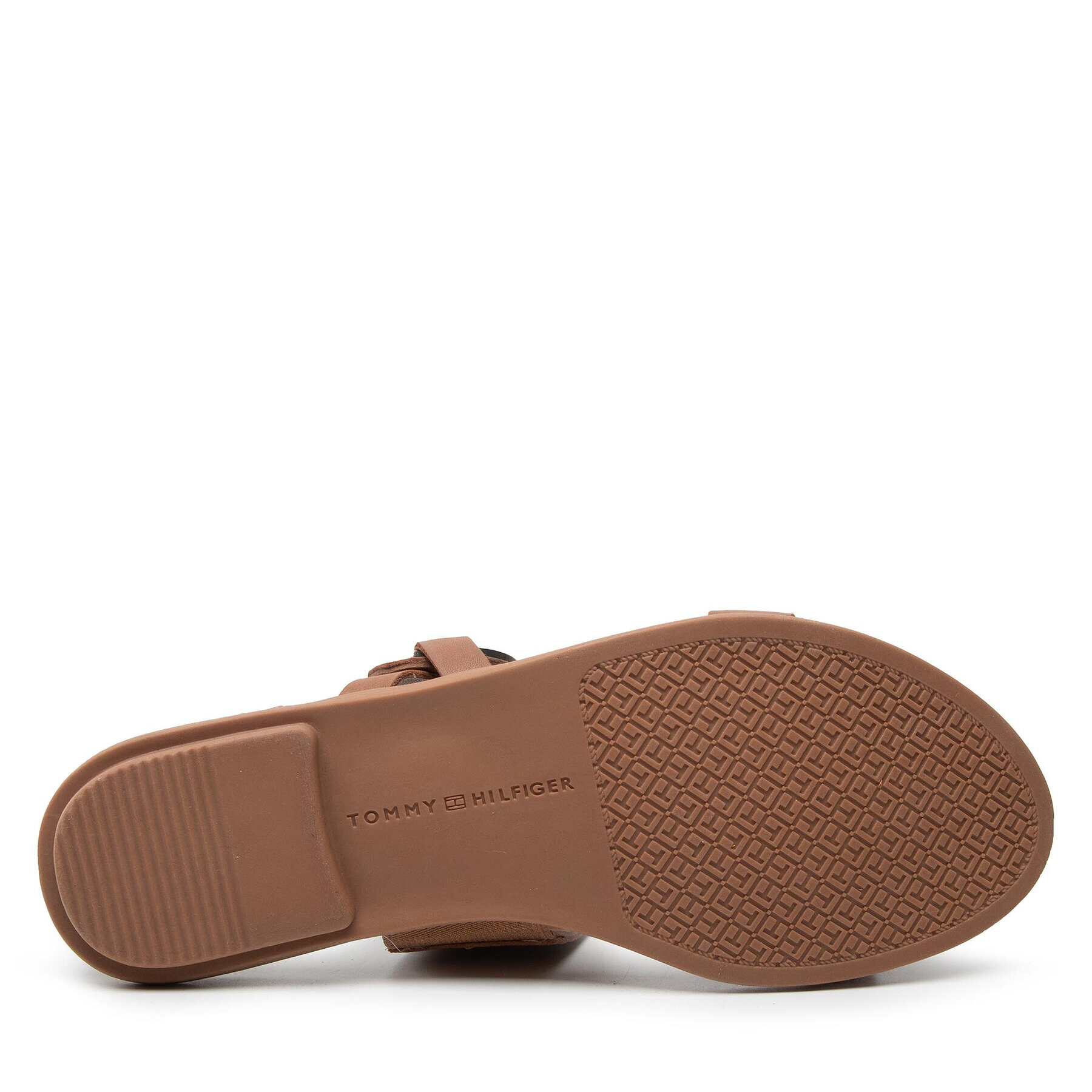 Tommy Hilfiger Сандали Round Th Flat Sandal FW0FW06230 Кафяв - Pepit.bg