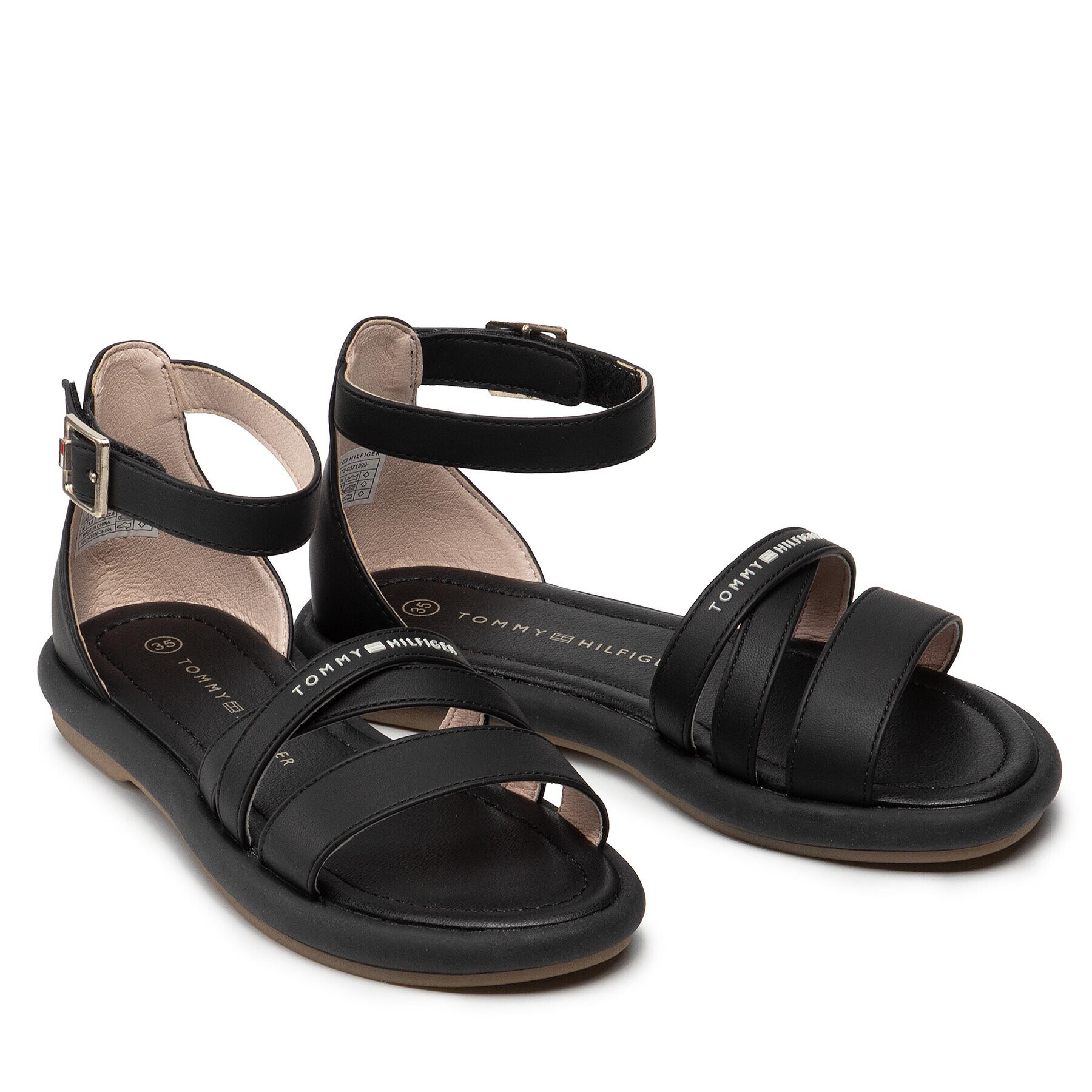 Tommy Hilfiger Сандали Sandal T3A2-32173-0371 S Черен - Pepit.bg