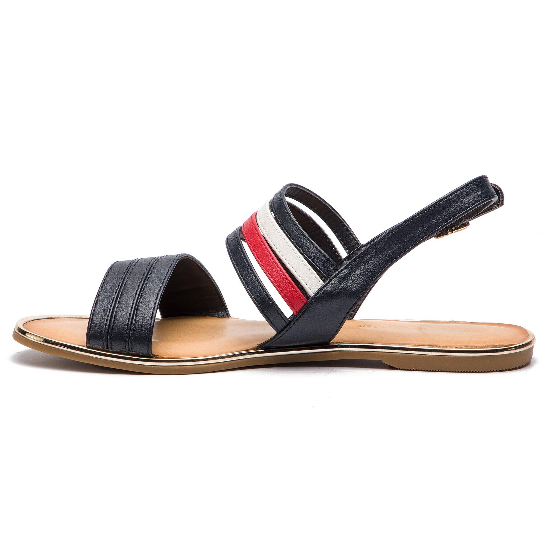 Tommy Hilfiger Сандали Strappy Flat Sandal FW0FW03667 Тъмносин - Pepit.bg