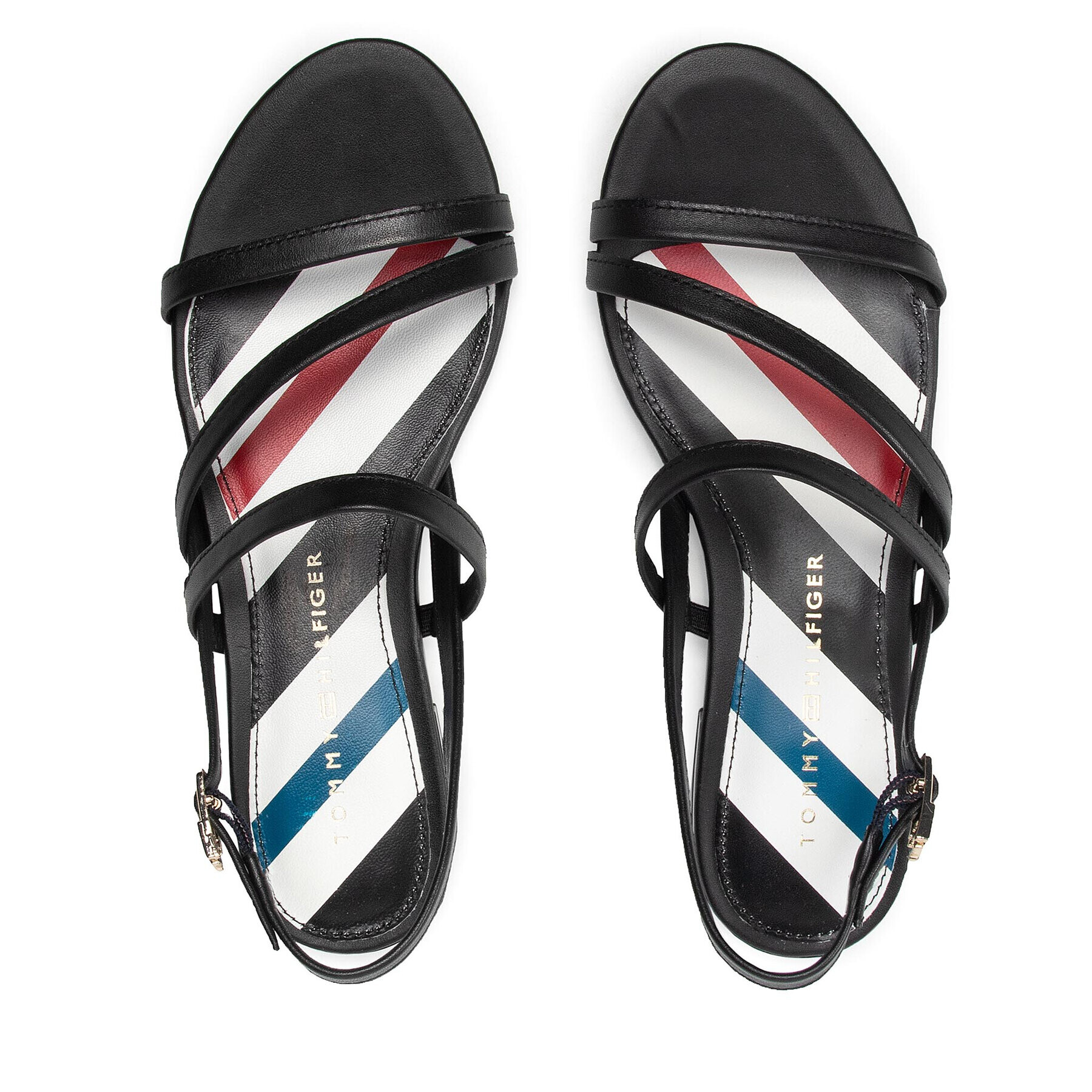 Tommy Hilfiger Сандали Strappy Flat Sandal FW0FW06480 Черен - Pepit.bg