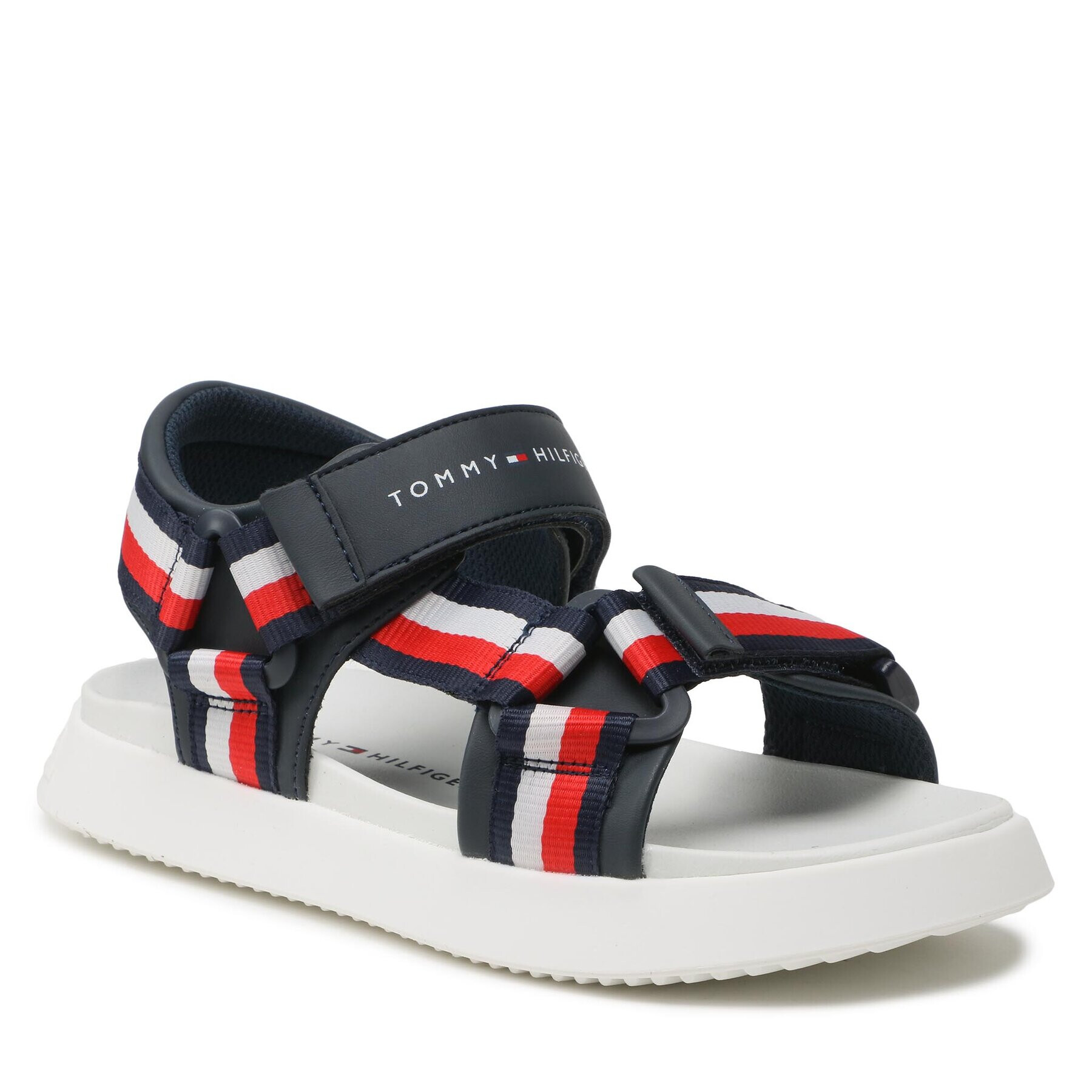 Tommy Hilfiger Сандали Stripes Sandal T3B2-32905-1355 S Тъмносин - Pepit.bg