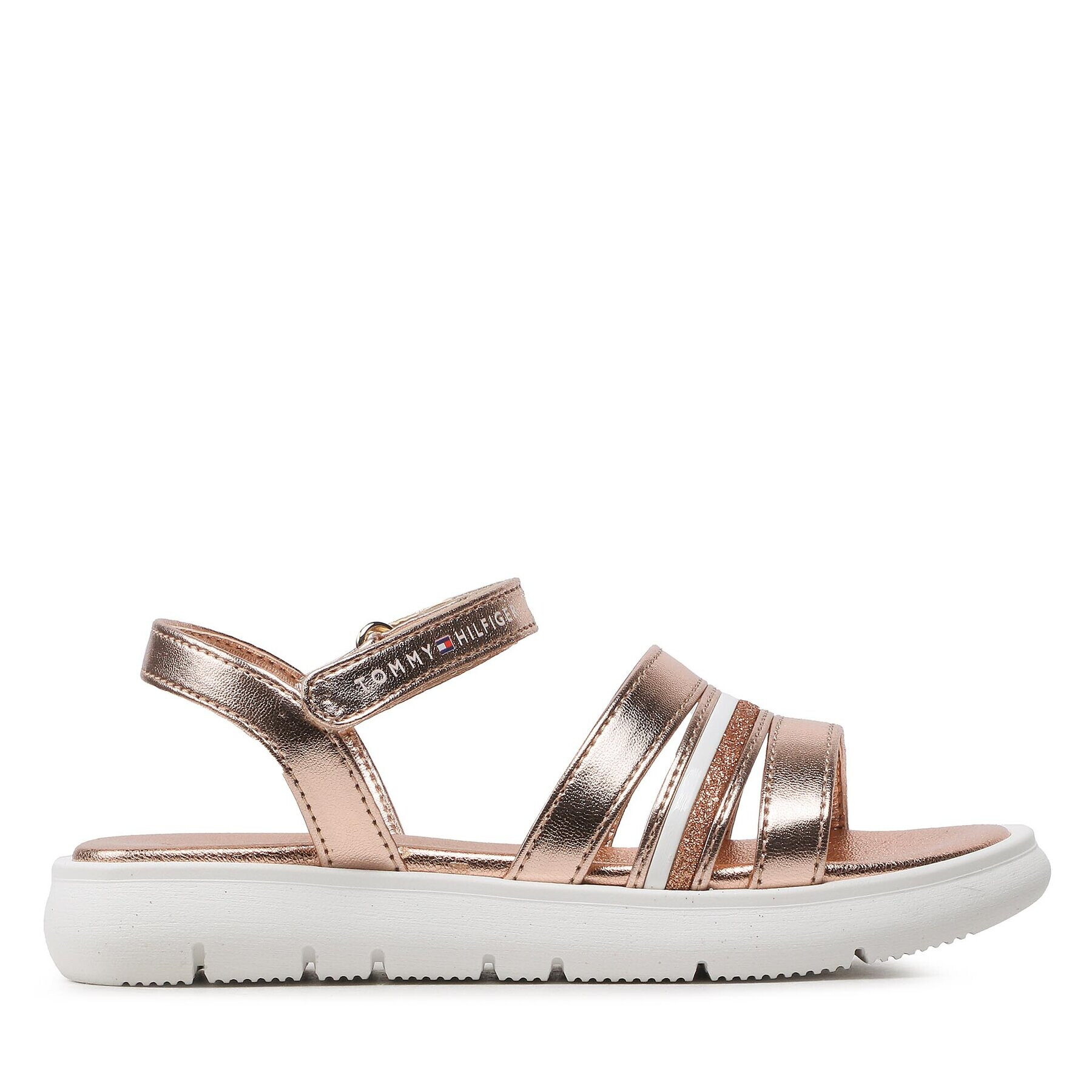 Tommy Hilfiger Сандали Stripes Velcro Sandal T4A2-32771-1372 M Златист - Pepit.bg