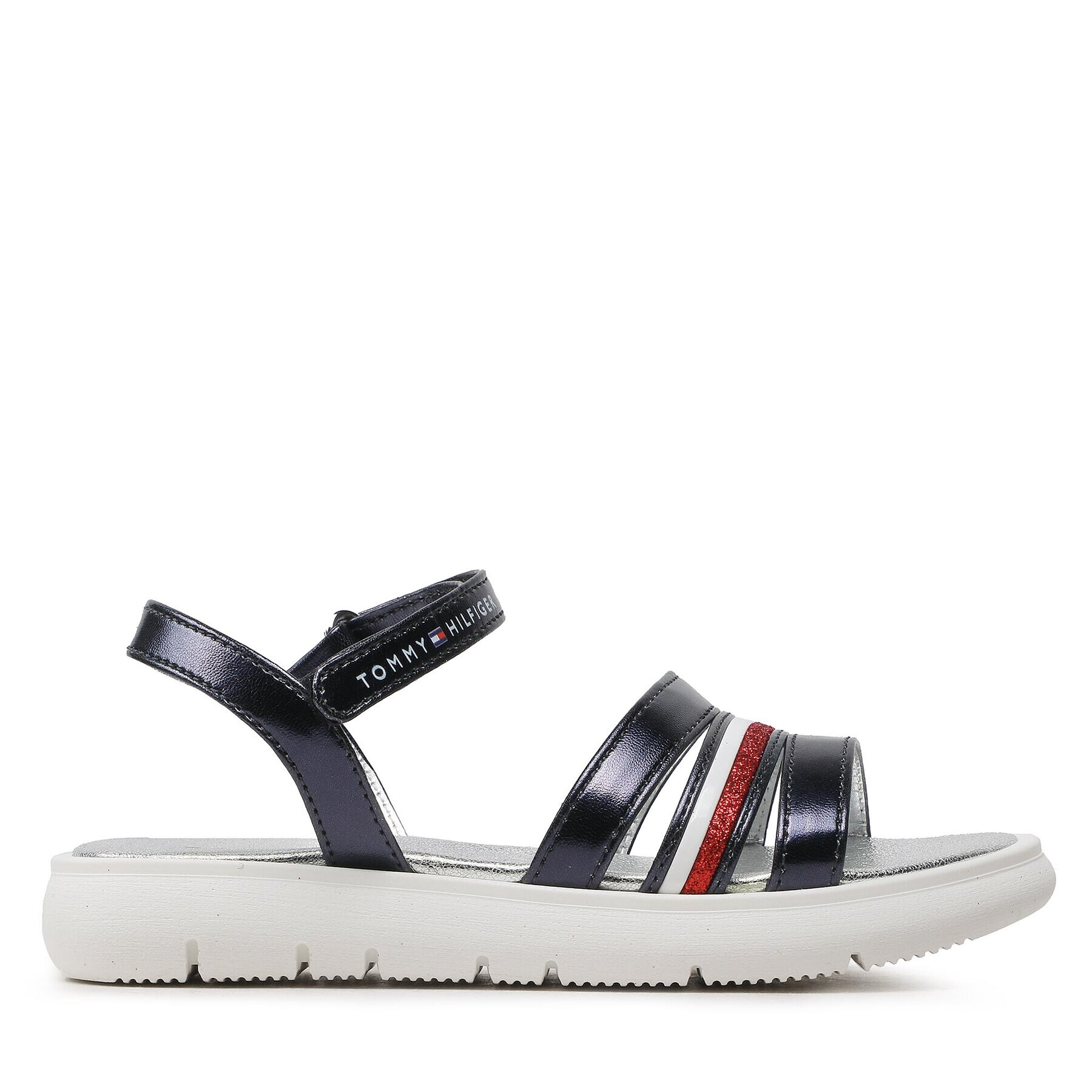 Tommy Hilfiger Сандали Stripes Velcro T4A2-32771-1372 M Тъмносин - Pepit.bg