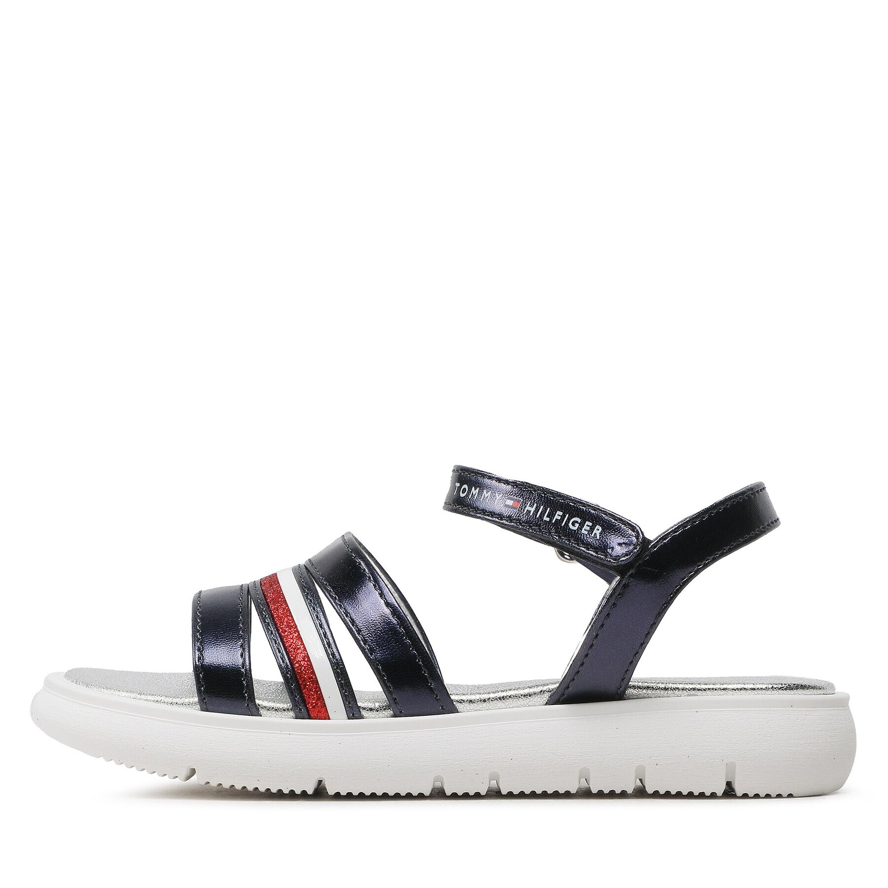 Tommy Hilfiger Сандали Stripes Velcro T4A2-32771-1372 M Тъмносин - Pepit.bg