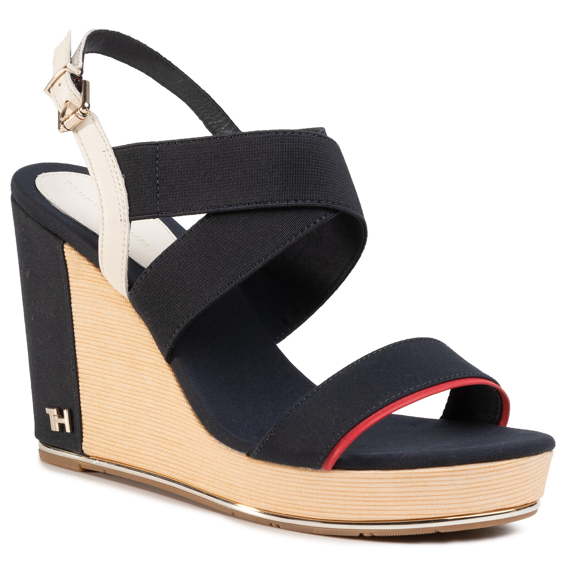Tommy Hilfiger Сандали Th Basic Hardware High Wedge FW0FW04946 Тъмносин - Pepit.bg