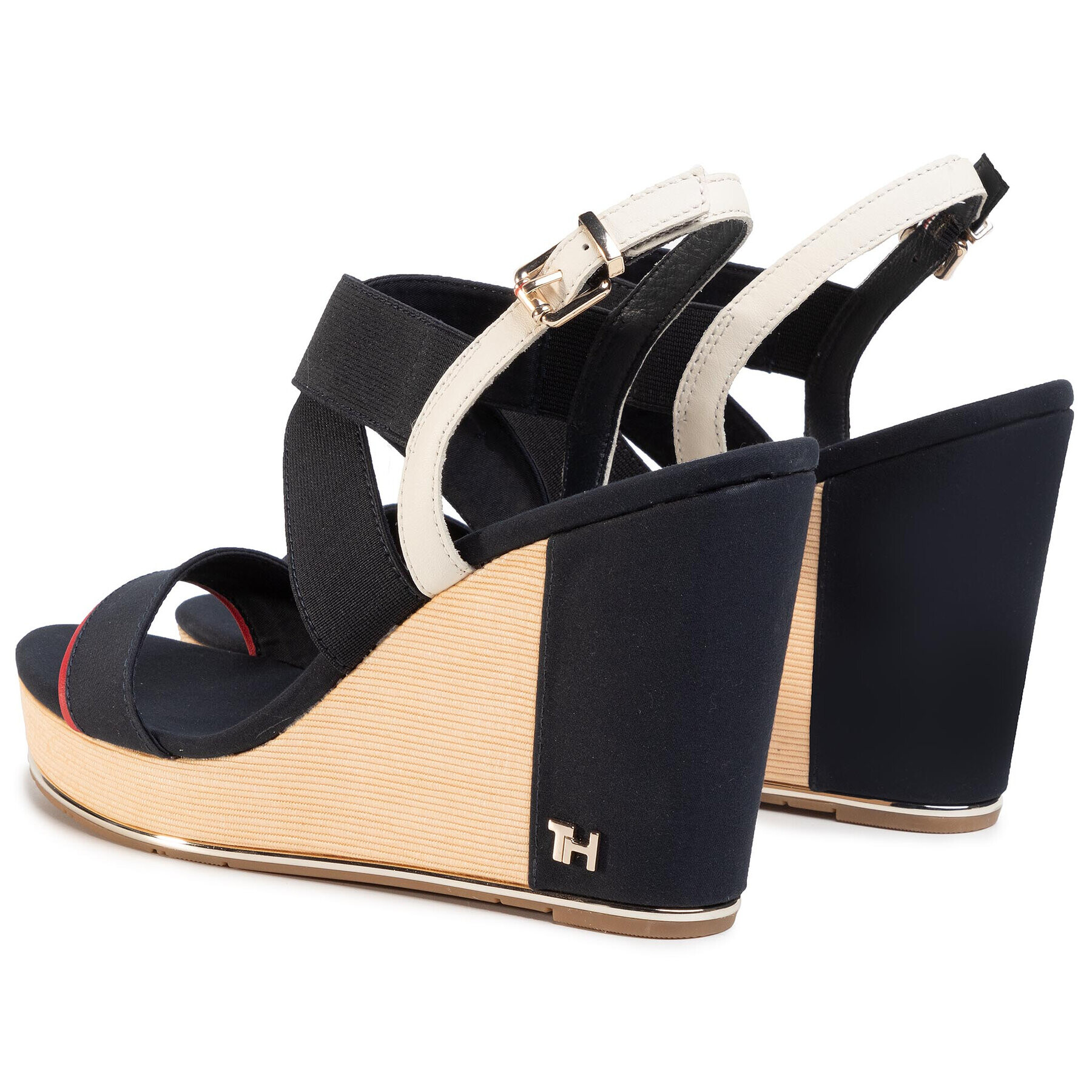Tommy Hilfiger Сандали Th Basic Hardware High Wedge FW0FW04946 Тъмносин - Pepit.bg