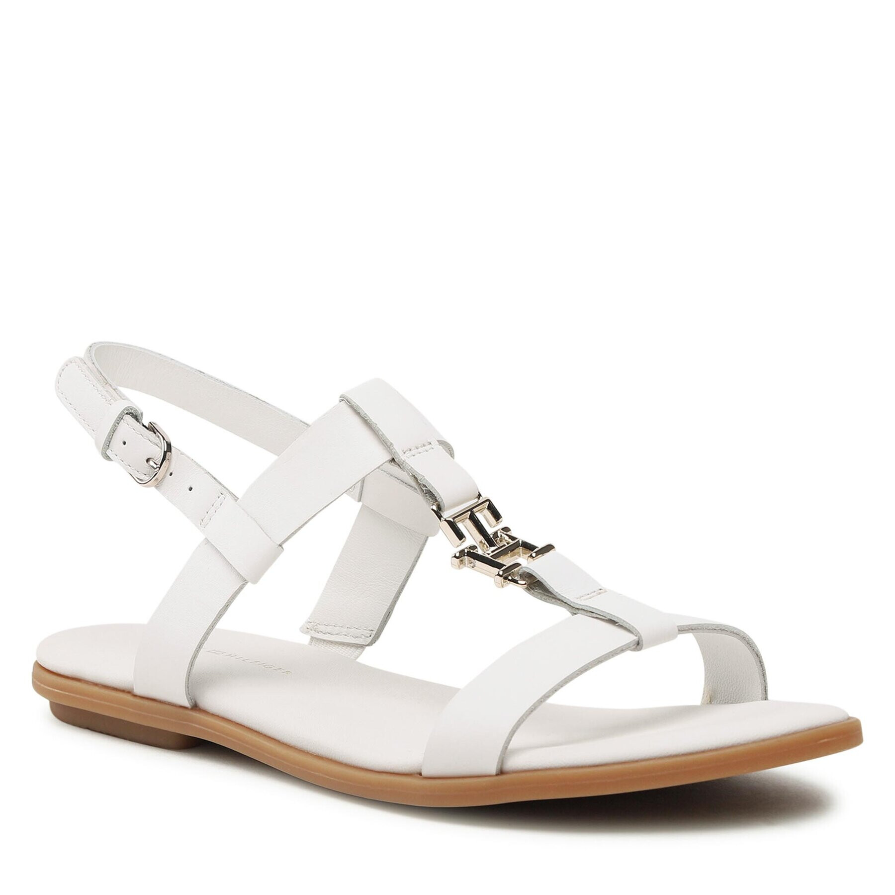 Tommy Hilfiger Сандали Th Flat Sandal FW0FW07068 Бял - Pepit.bg