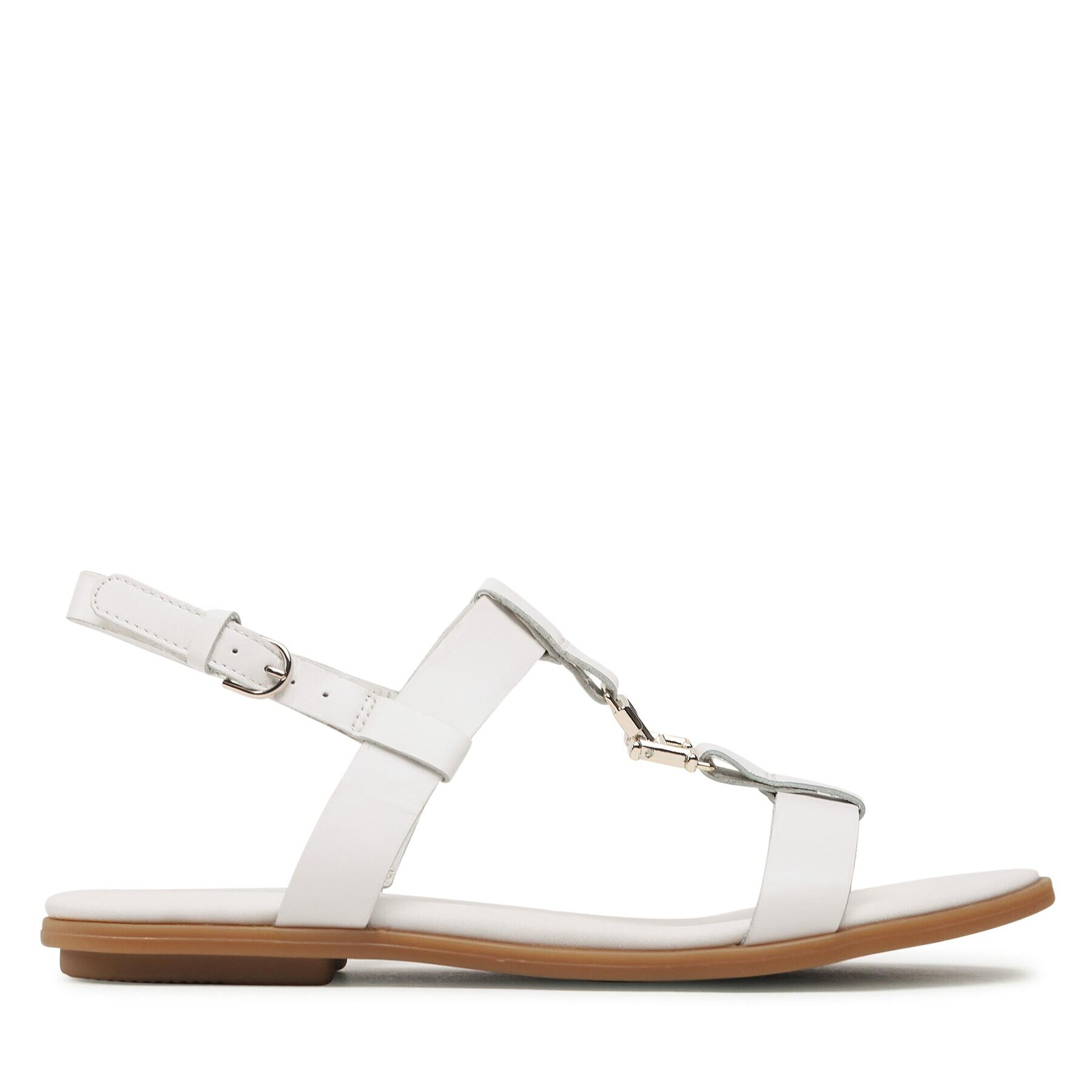 Tommy Hilfiger Сандали Th Flat Sandal FW0FW07068 Бял - Pepit.bg