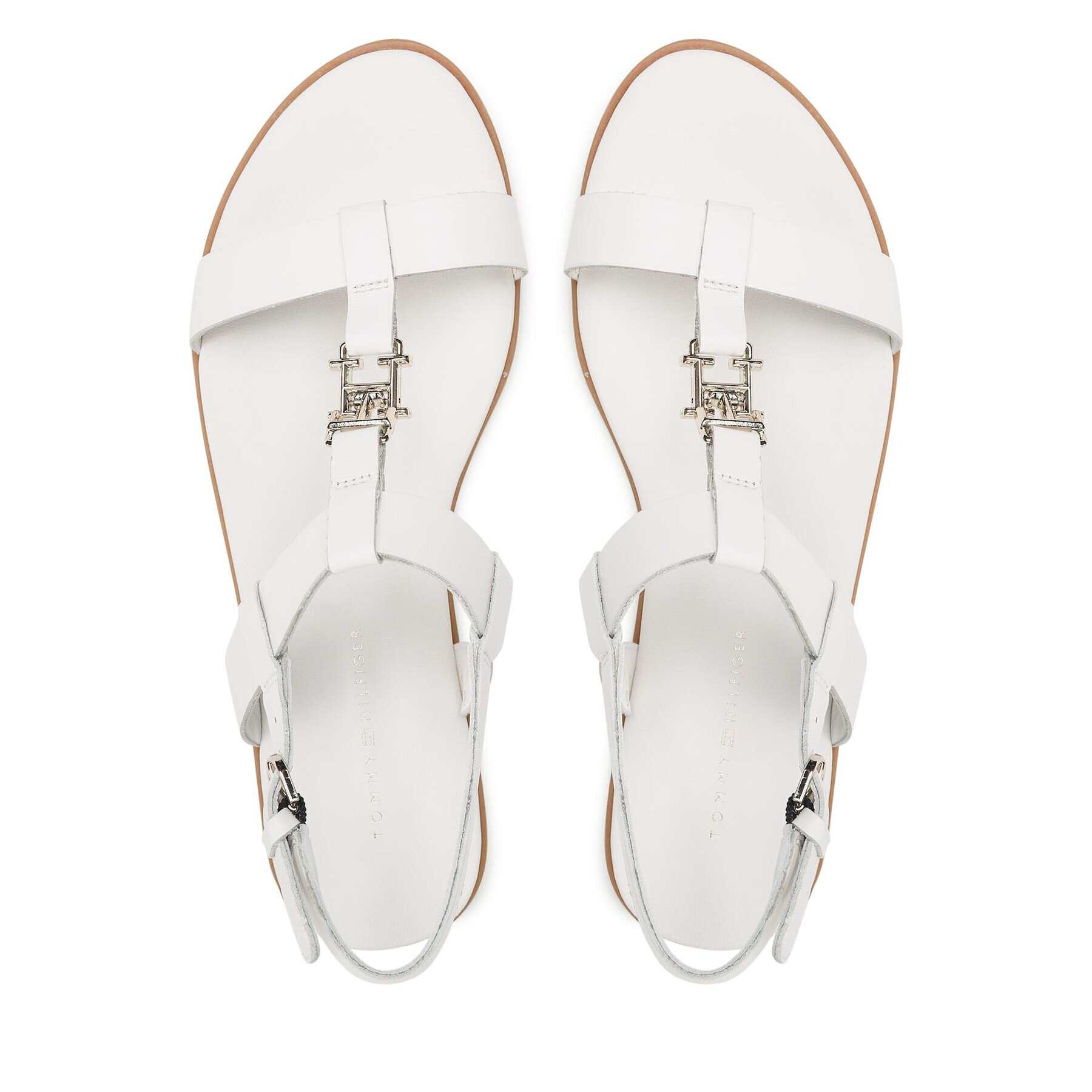 Tommy Hilfiger Сандали Th Flat Sandal FW0FW07068 Бял - Pepit.bg