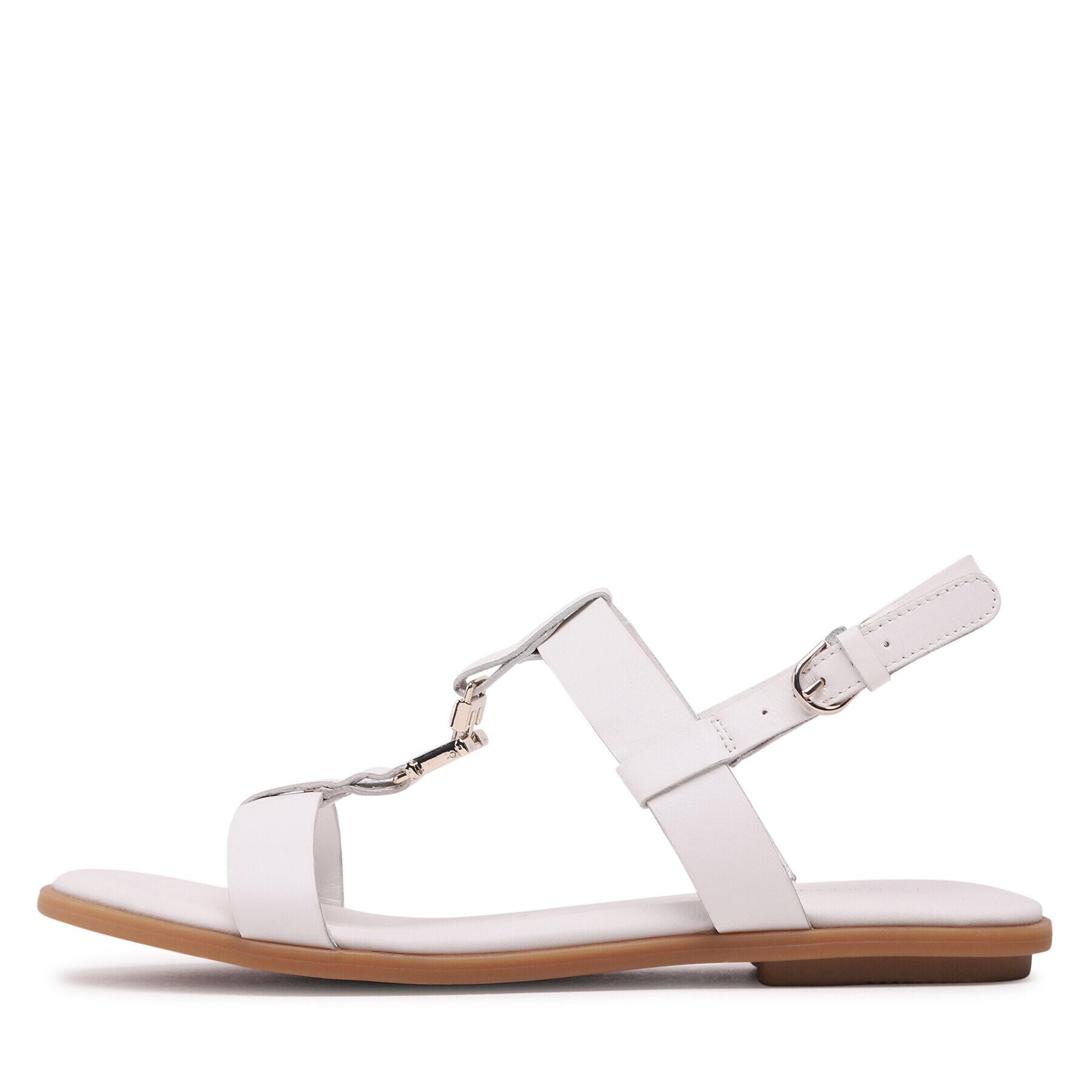 Tommy Hilfiger Сандали Th Flat Sandal FW0FW07068 Бял - Pepit.bg