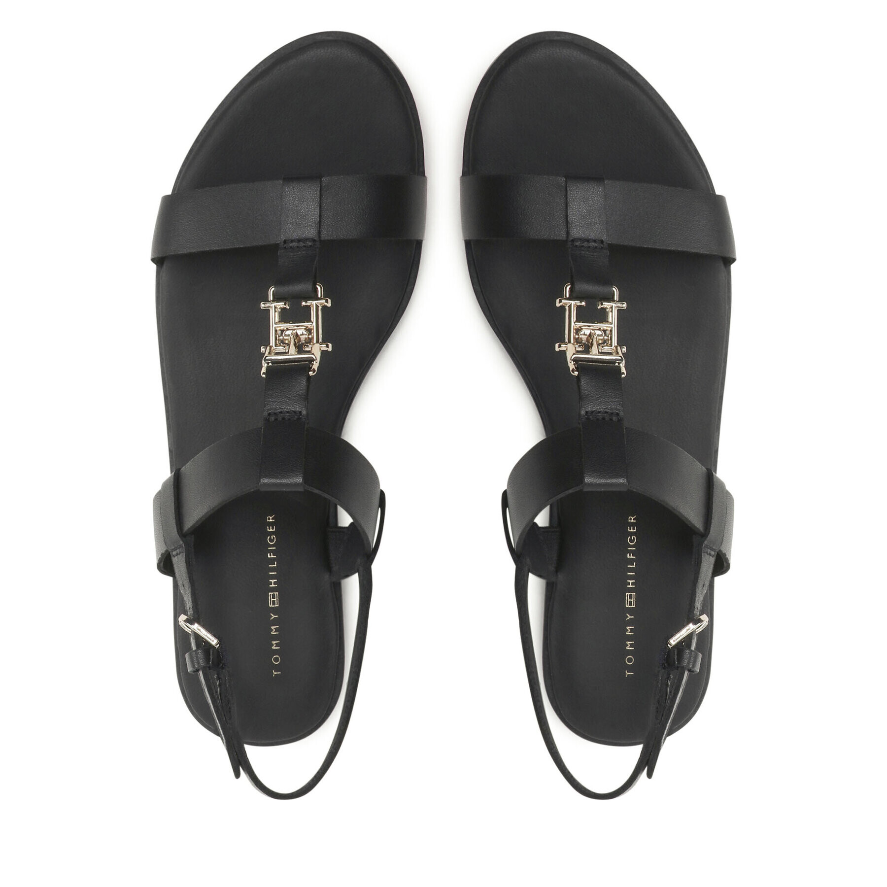 Tommy Hilfiger Сандали Th Flat Sandal FW0FW07068 Черен - Pepit.bg