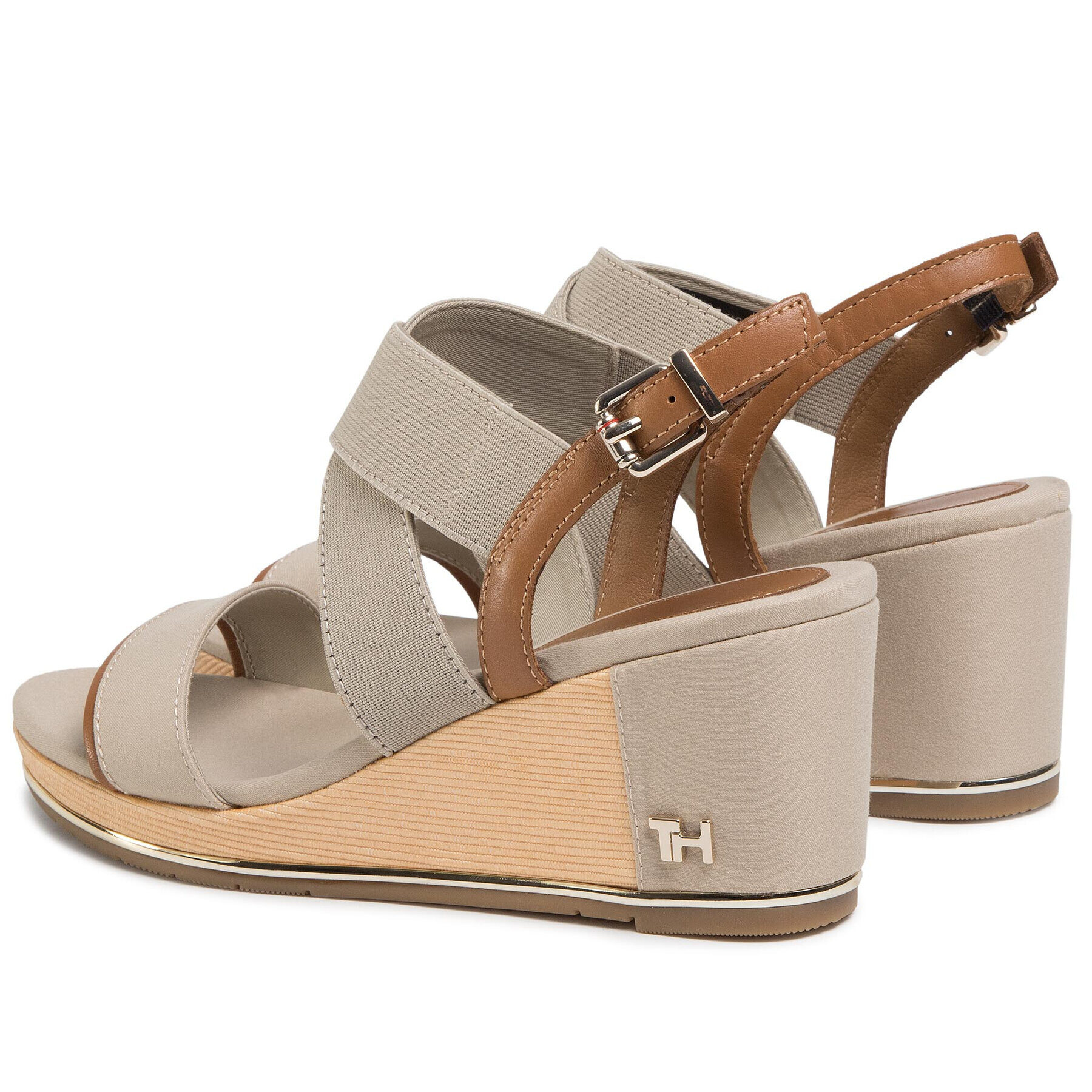 Tommy Hilfiger Сандали Th Hardware Basic Mid Wedge FW0FW04730 Сив - Pepit.bg