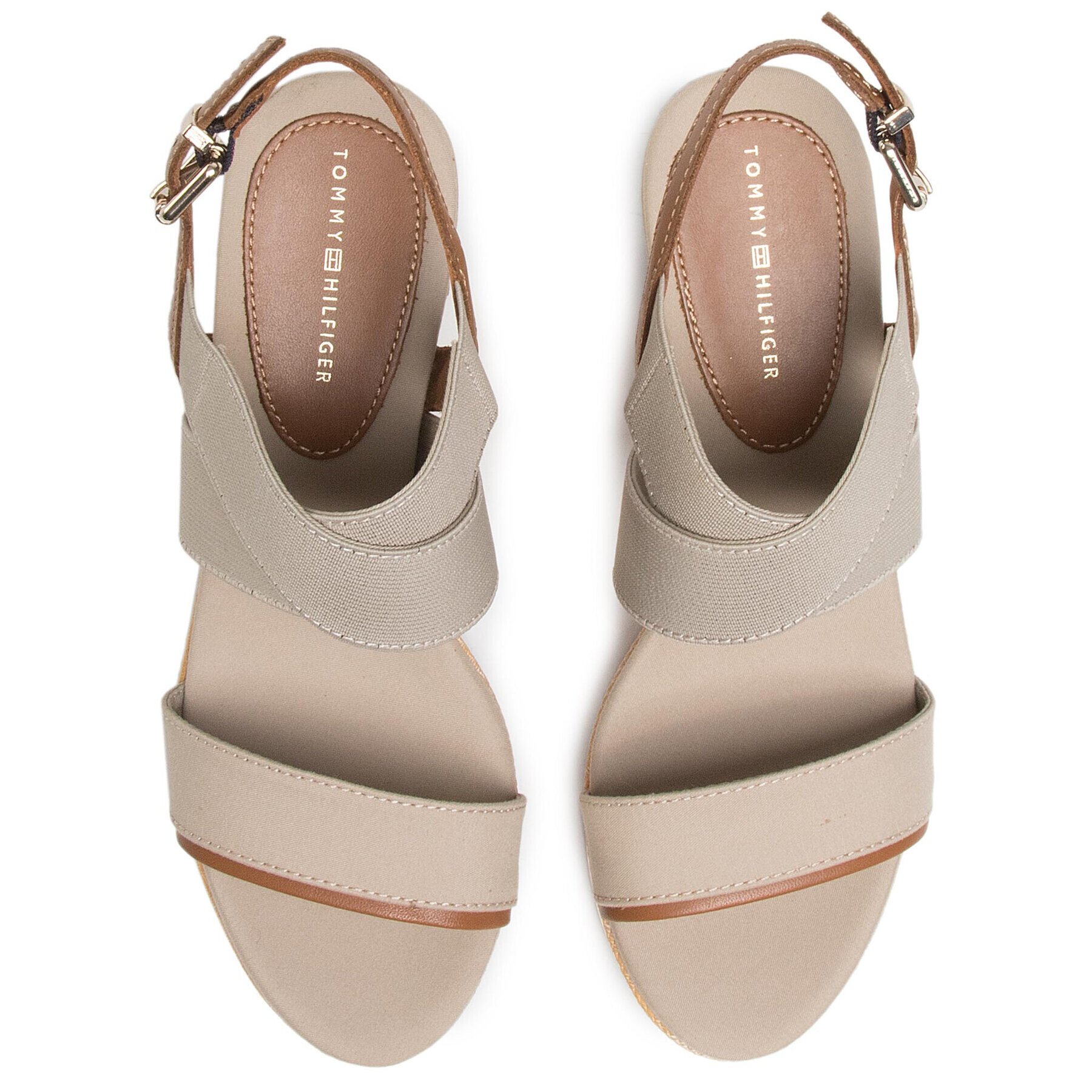 Tommy Hilfiger Сандали Th Hardware Basic Mid Wedge FW0FW04730 Сив - Pepit.bg