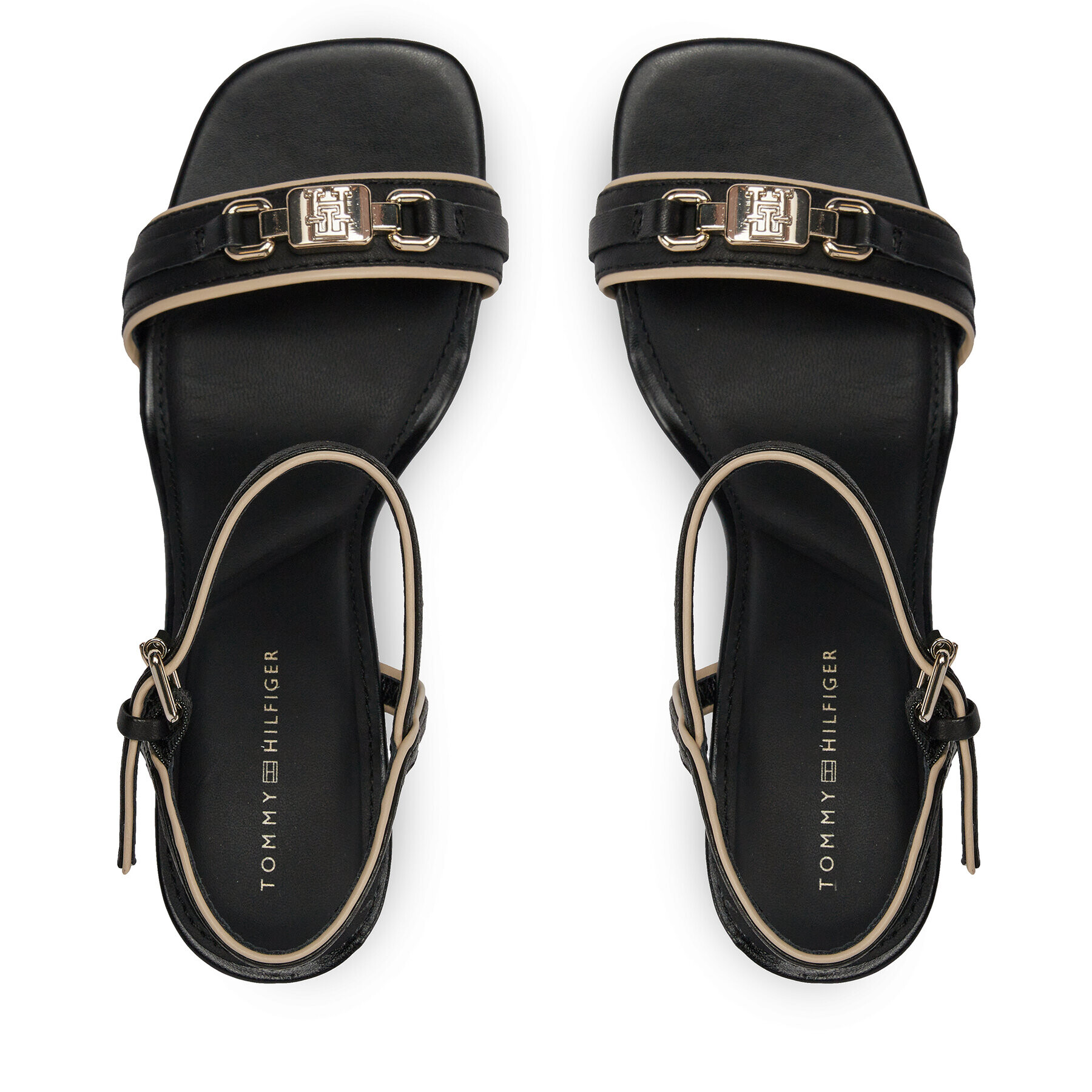 Tommy Hilfiger Сандали Th Hardware Heeled Sandal FW0FW07796 Черен - Pepit.bg