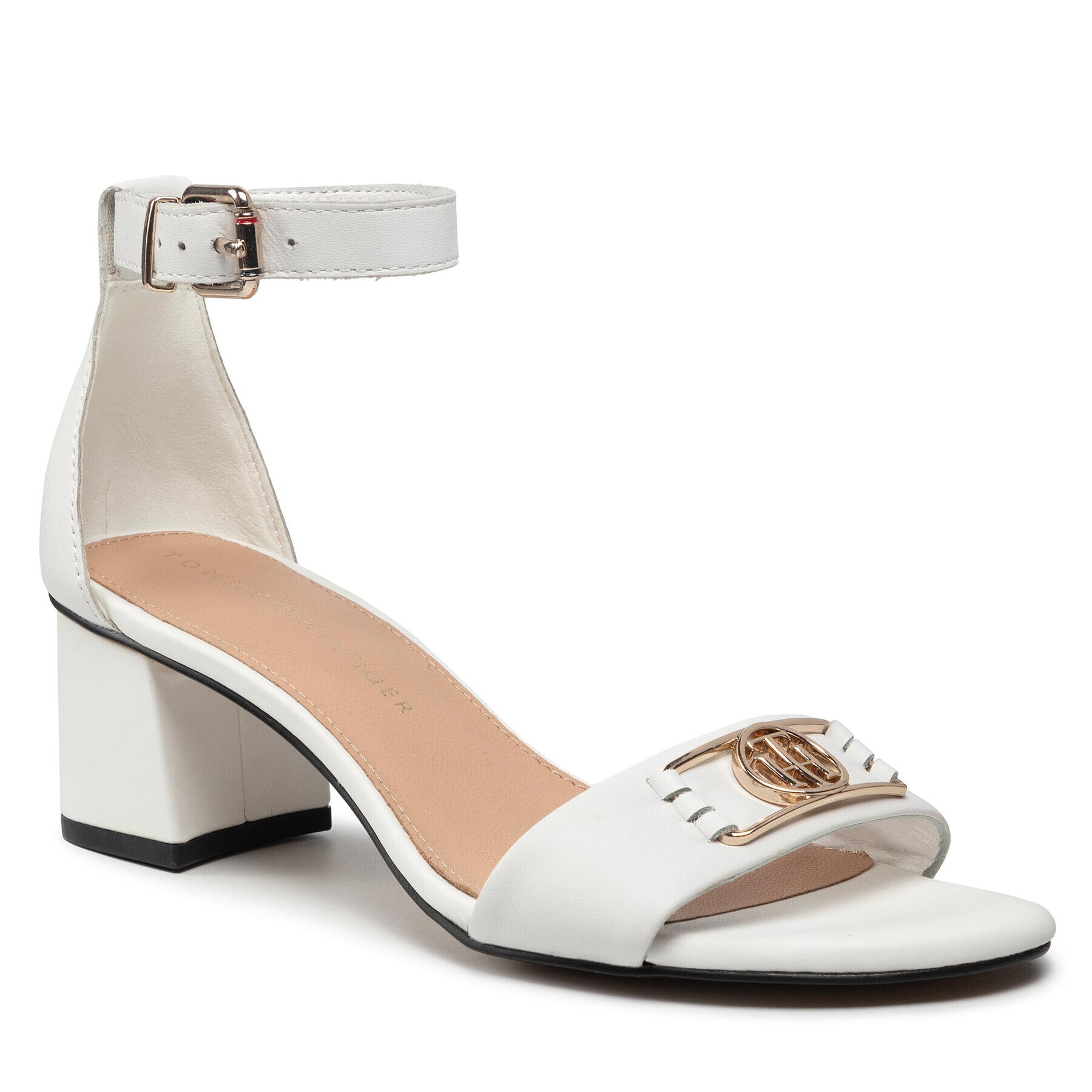 Tommy Hilfiger Сандали Th Hardware Mid Heel Sandal FW0FW06300 Бял - Pepit.bg