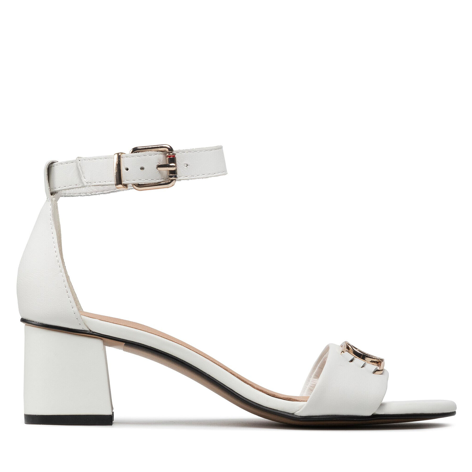 Tommy Hilfiger Сандали Th Hardware Mid Heel Sandal FW0FW06300 Бял - Pepit.bg