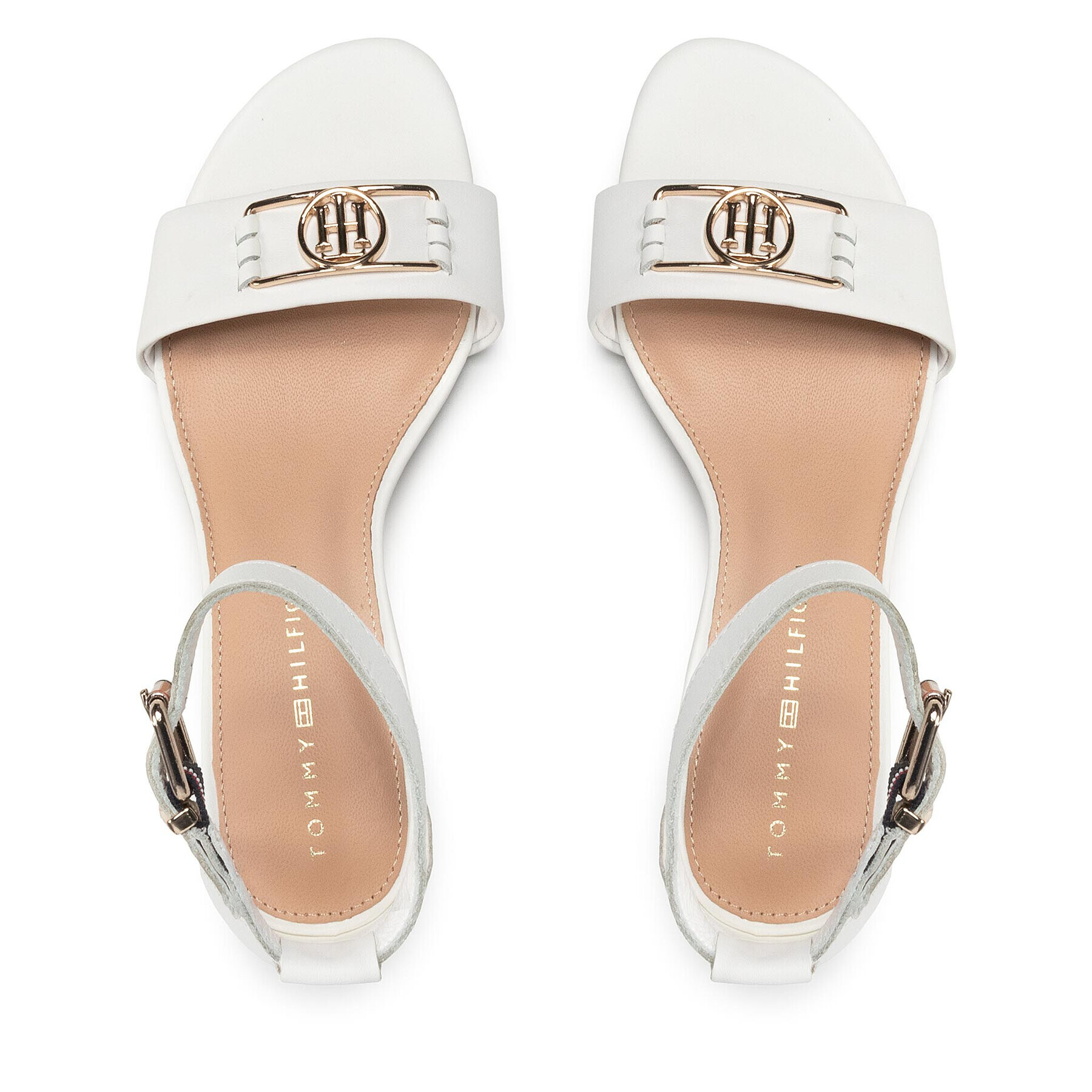 Tommy Hilfiger Сандали Th Hardware Mid Heel Sandal FW0FW06300 Бял - Pepit.bg