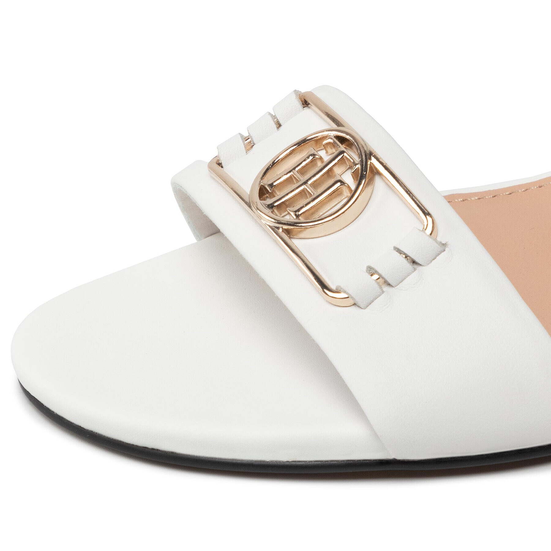 Tommy Hilfiger Сандали Th Hardware Mid Heel Sandal FW0FW06300 Бял - Pepit.bg