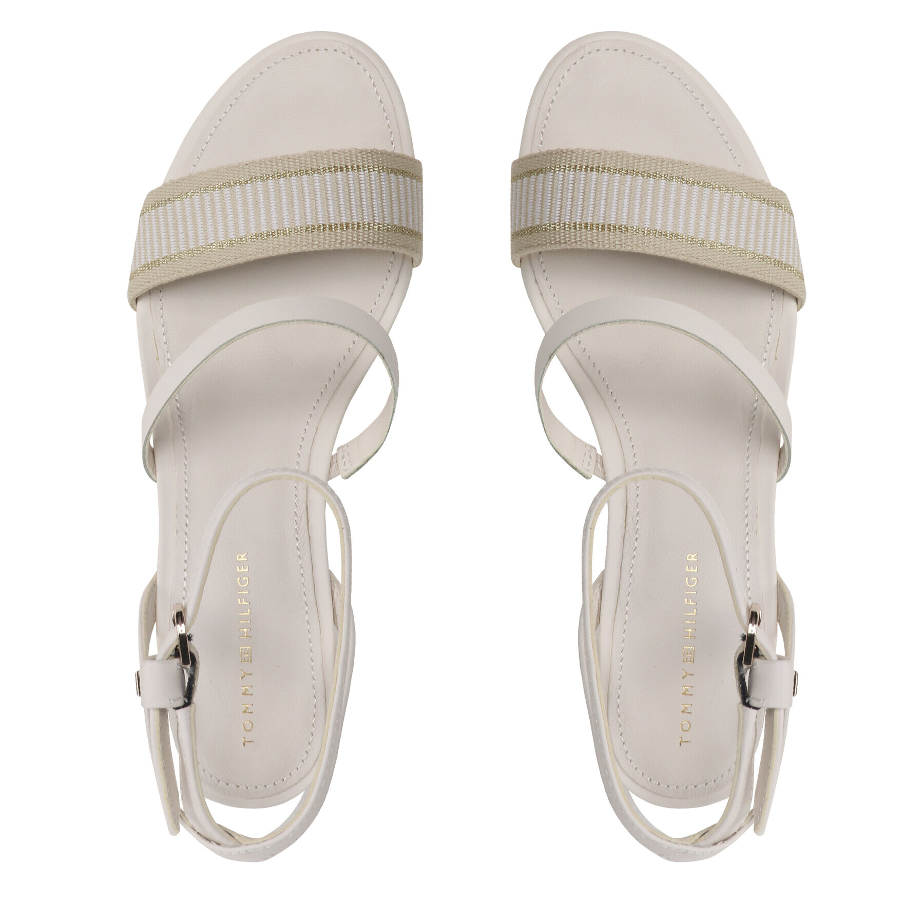 Tommy Hilfiger Сандали Th Webbing Mid Heel Sandal FW0FW07276 Бял - Pepit.bg