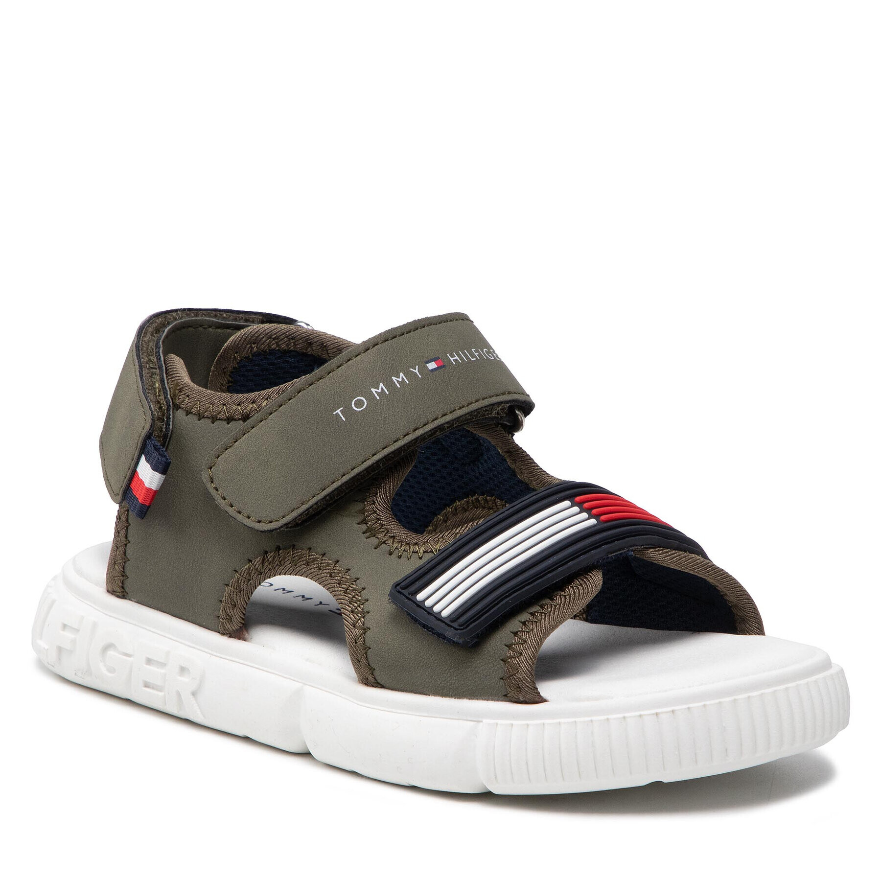 Tommy Hilfiger Сандали Velcro Sandal Military Green T1B2-32252-1357 S Зелен - Pepit.bg