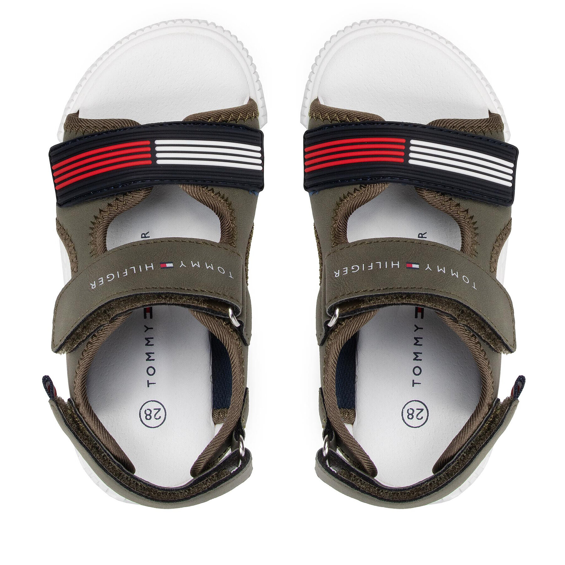 Tommy Hilfiger Сандали Velcro Sandal Military Green T1B2-32252-1357 S Зелен - Pepit.bg