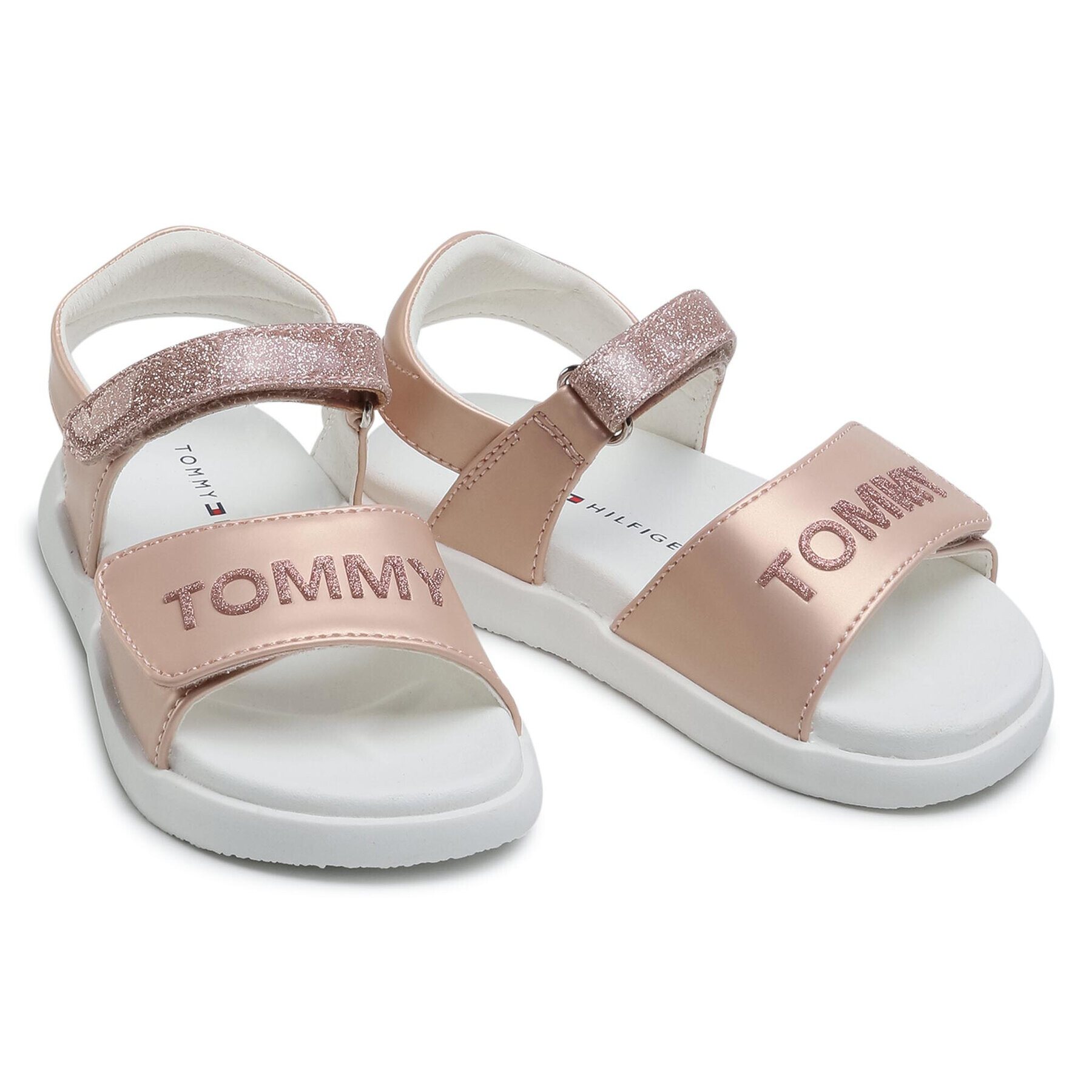 Tommy Hilfiger Сандали Velcro Sandal T1A2-31036-0569 S Бежов - Pepit.bg