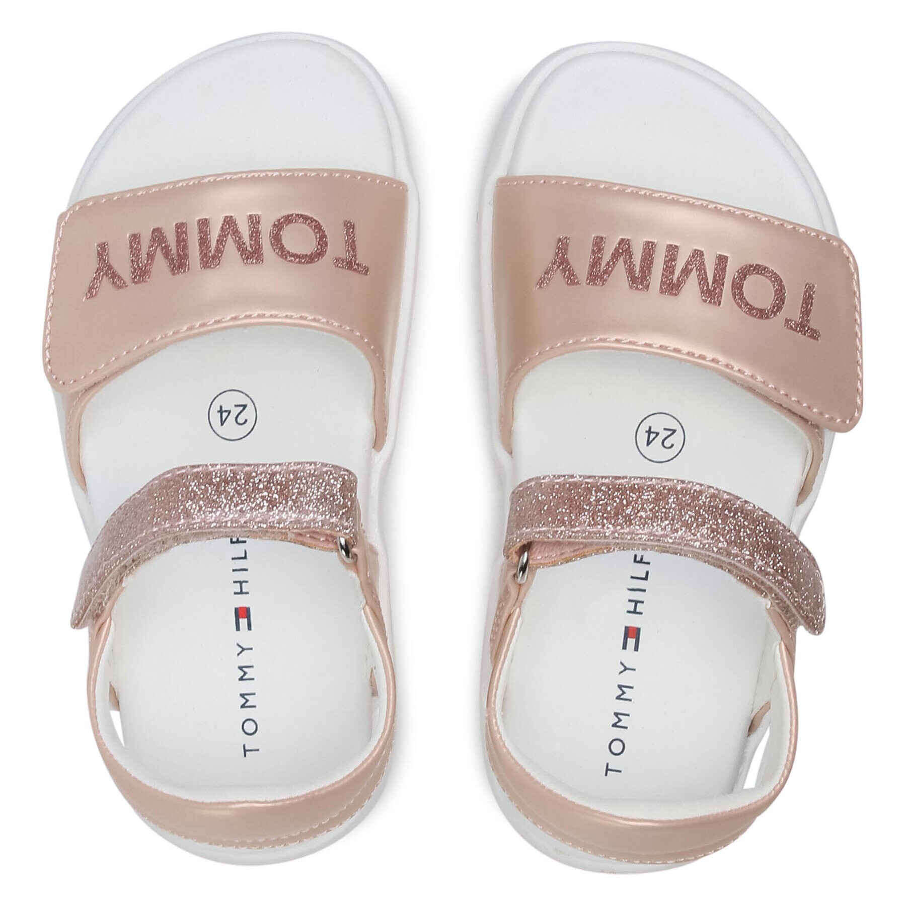 Tommy Hilfiger Сандали Velcro Sandal T1A2-31036-0569 S Бежов - Pepit.bg