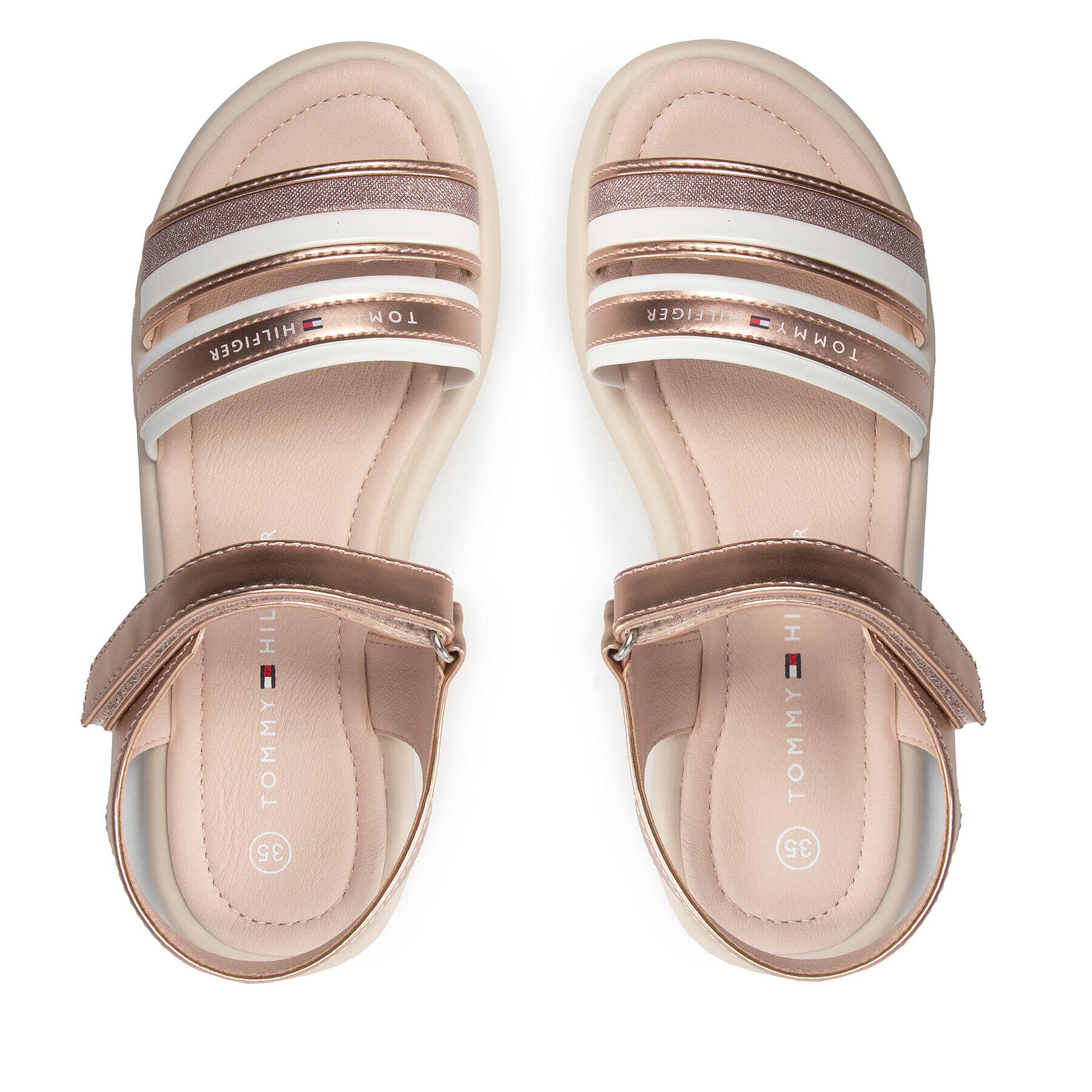 Tommy Hilfiger Сандали Velcro Sandal T3A2-32175-0572 Розов - Pepit.bg