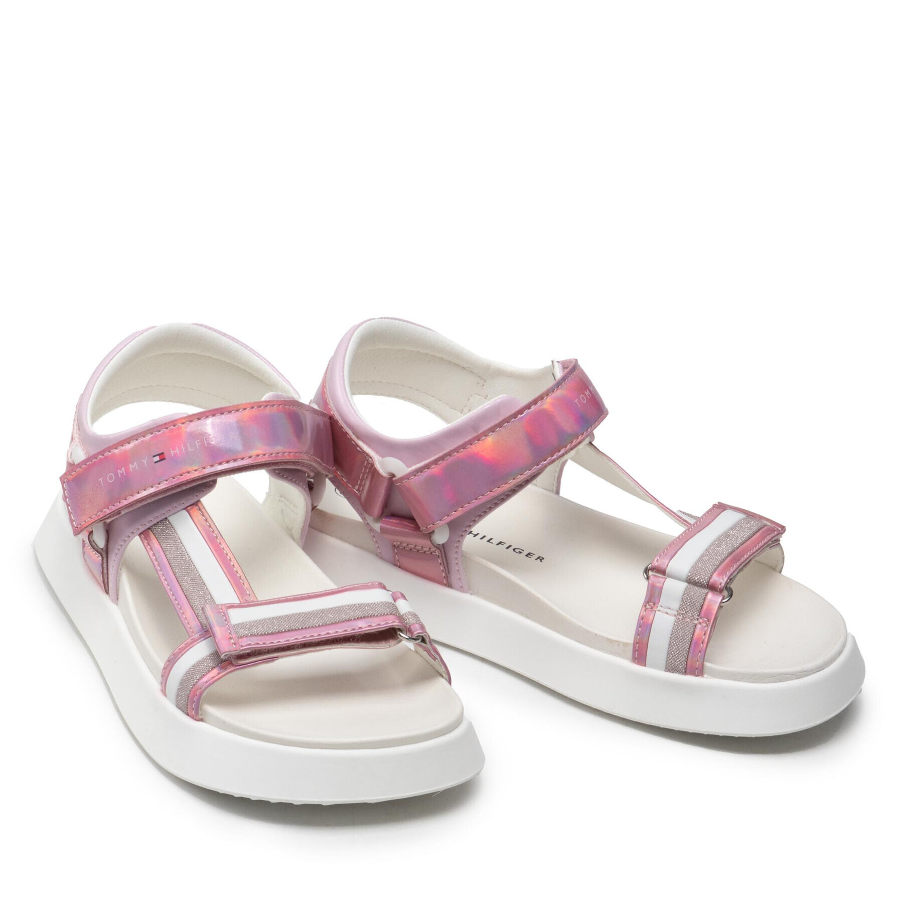 Tommy Hilfiger Сандали Velcro Sandal T3A2-32180-1382 S Розов - Pepit.bg