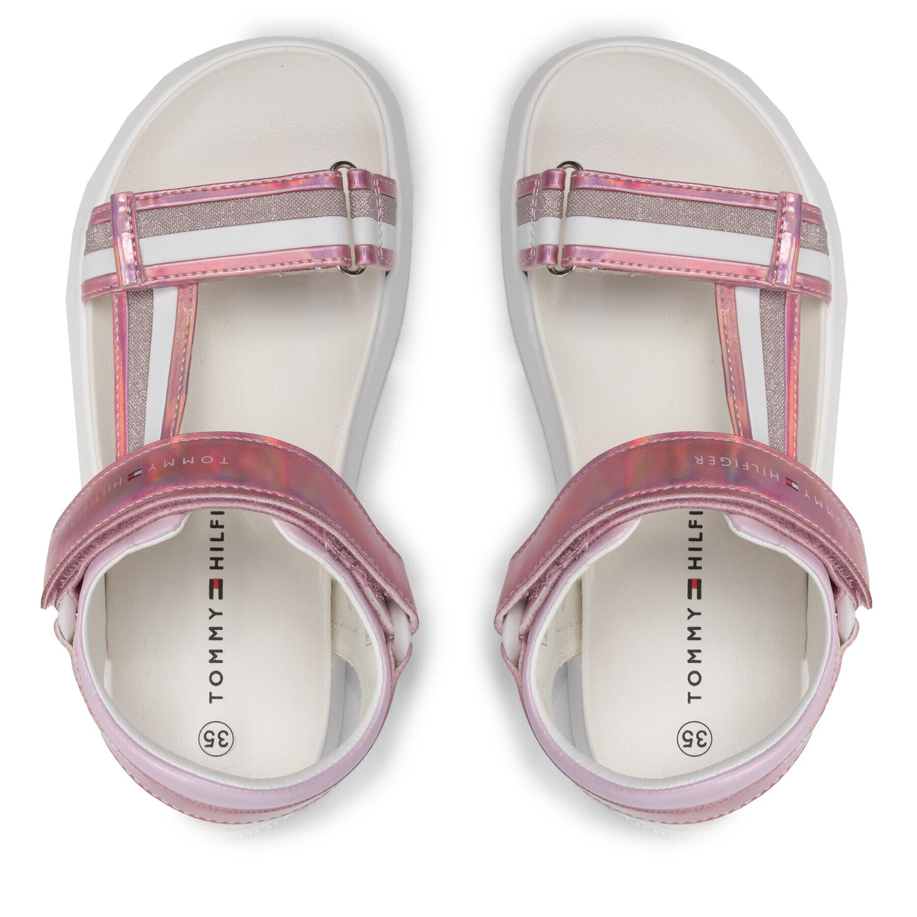 Tommy Hilfiger Сандали Velcro Sandal T3A2-32180-1382 S Розов - Pepit.bg