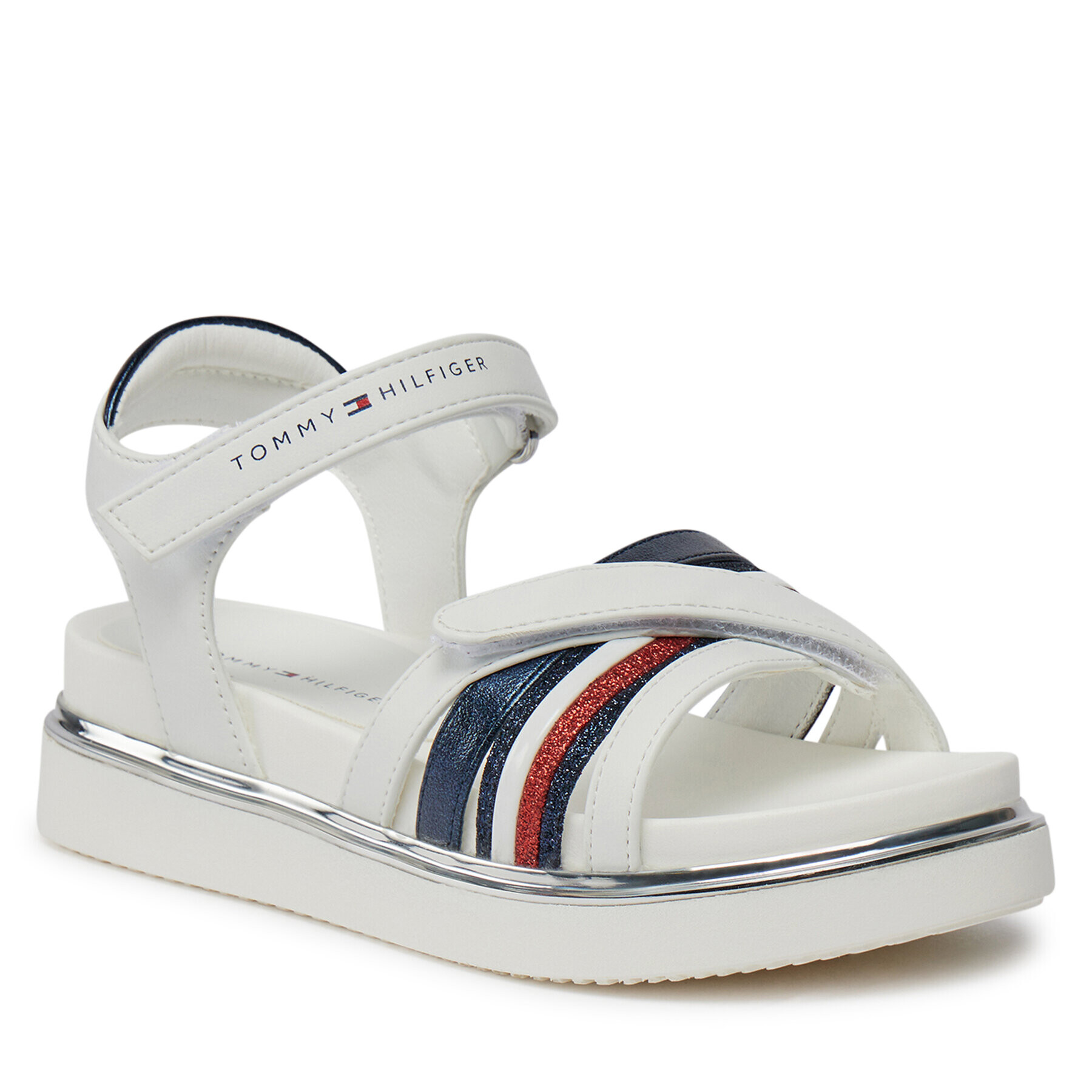 Tommy Hilfiger Сандали Velcro Sandal T3A2-33240-0273 M Бял - Pepit.bg