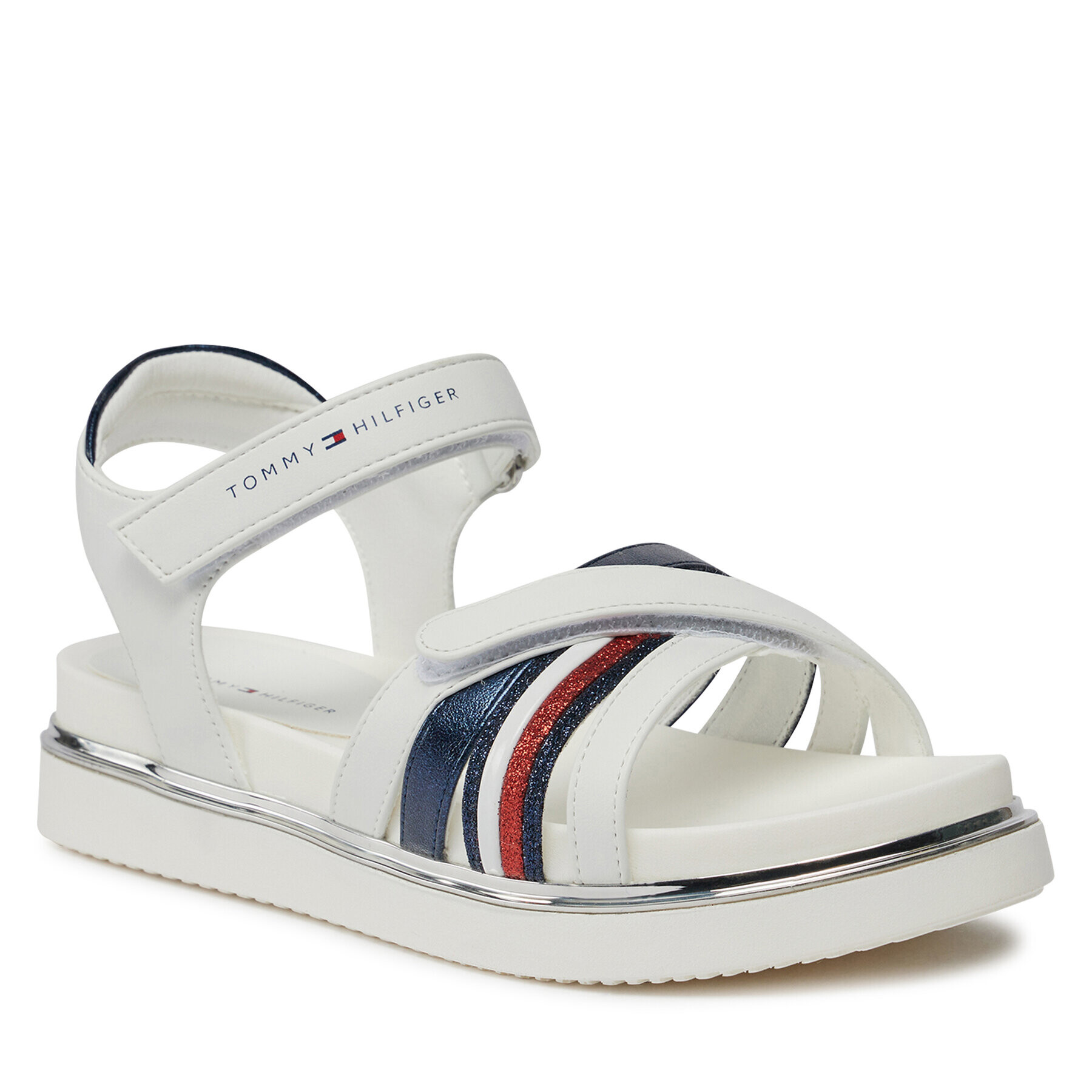 Tommy Hilfiger Сандали Velcro Sandal T3A2-33240-0273 S Бял - Pepit.bg