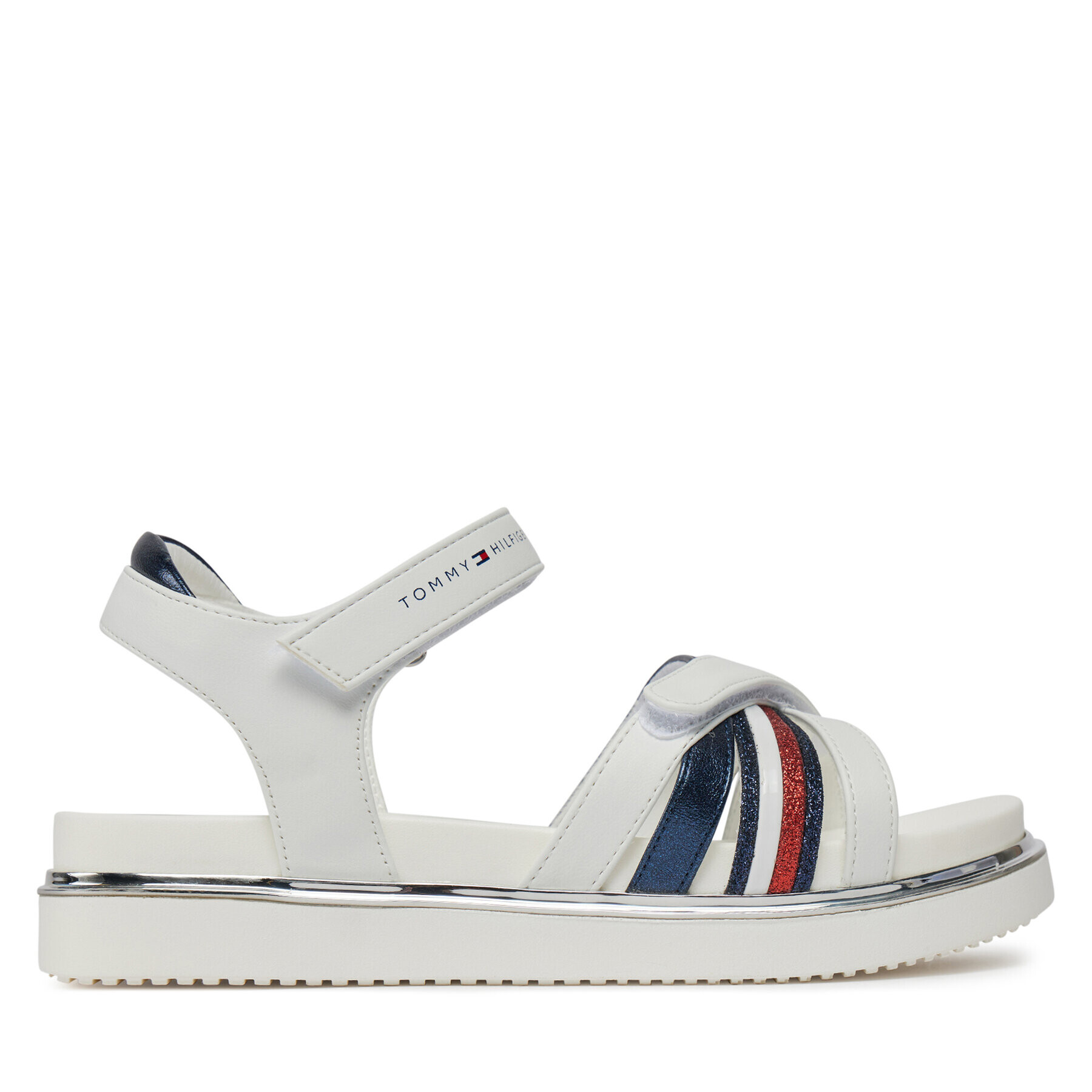 Tommy Hilfiger Сандали Velcro Sandal T3A2-33240-0273 S Бял - Pepit.bg