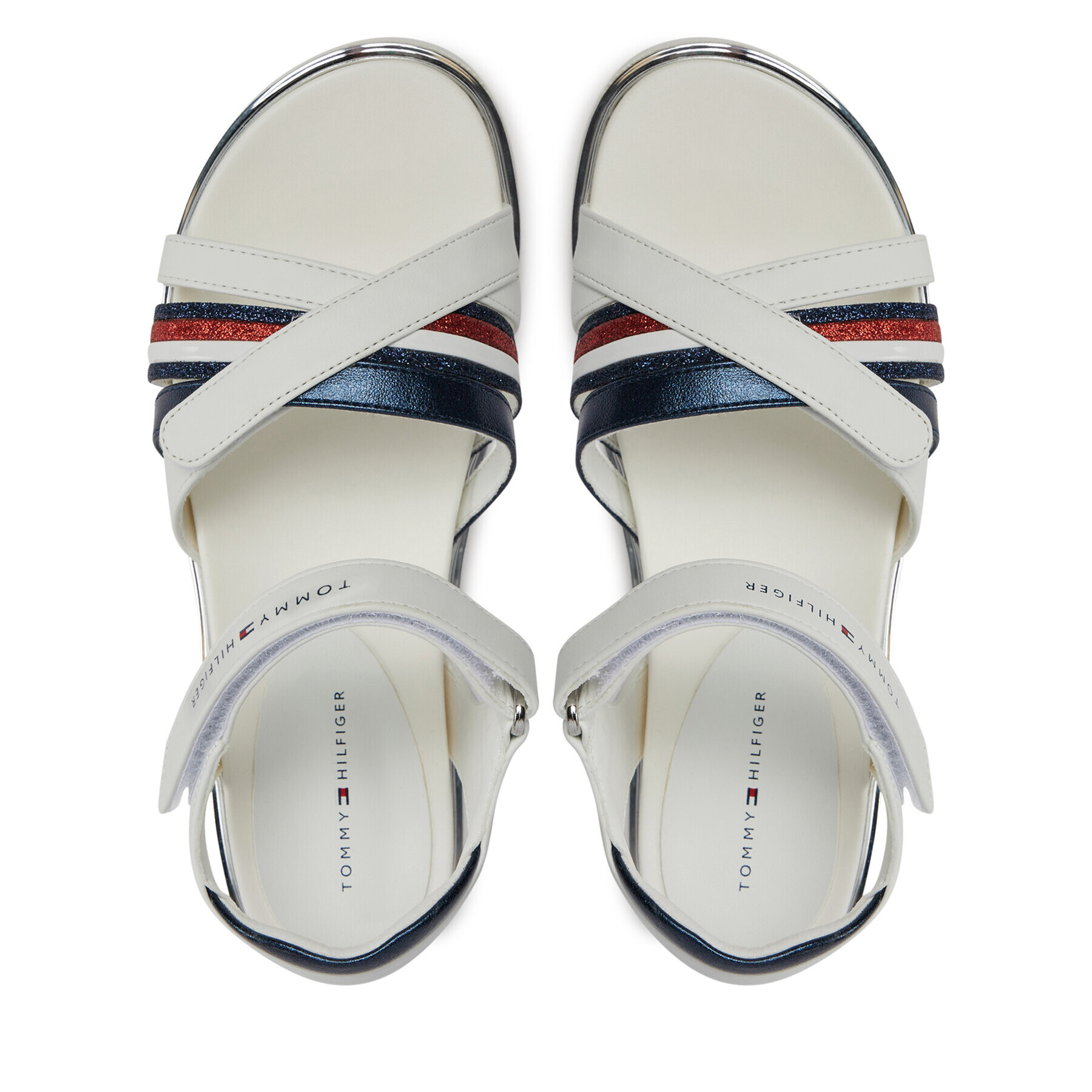 Tommy Hilfiger Сандали Velcro Sandal T3A2-33240-0273 S Бял - Pepit.bg