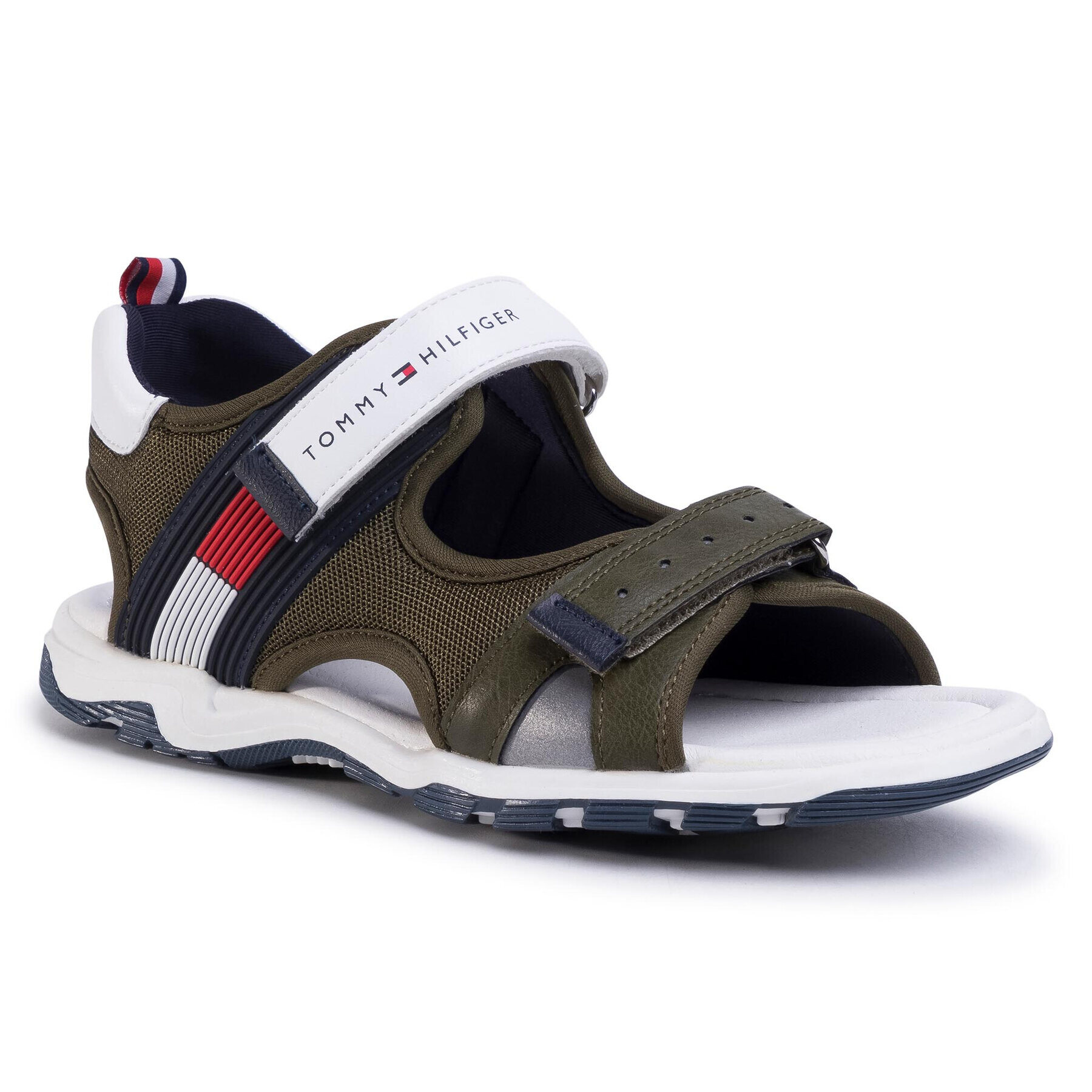 Tommy Hilfiger Сандали Velcro Sandal T3B2-30740-0937 S Зелен - Pepit.bg