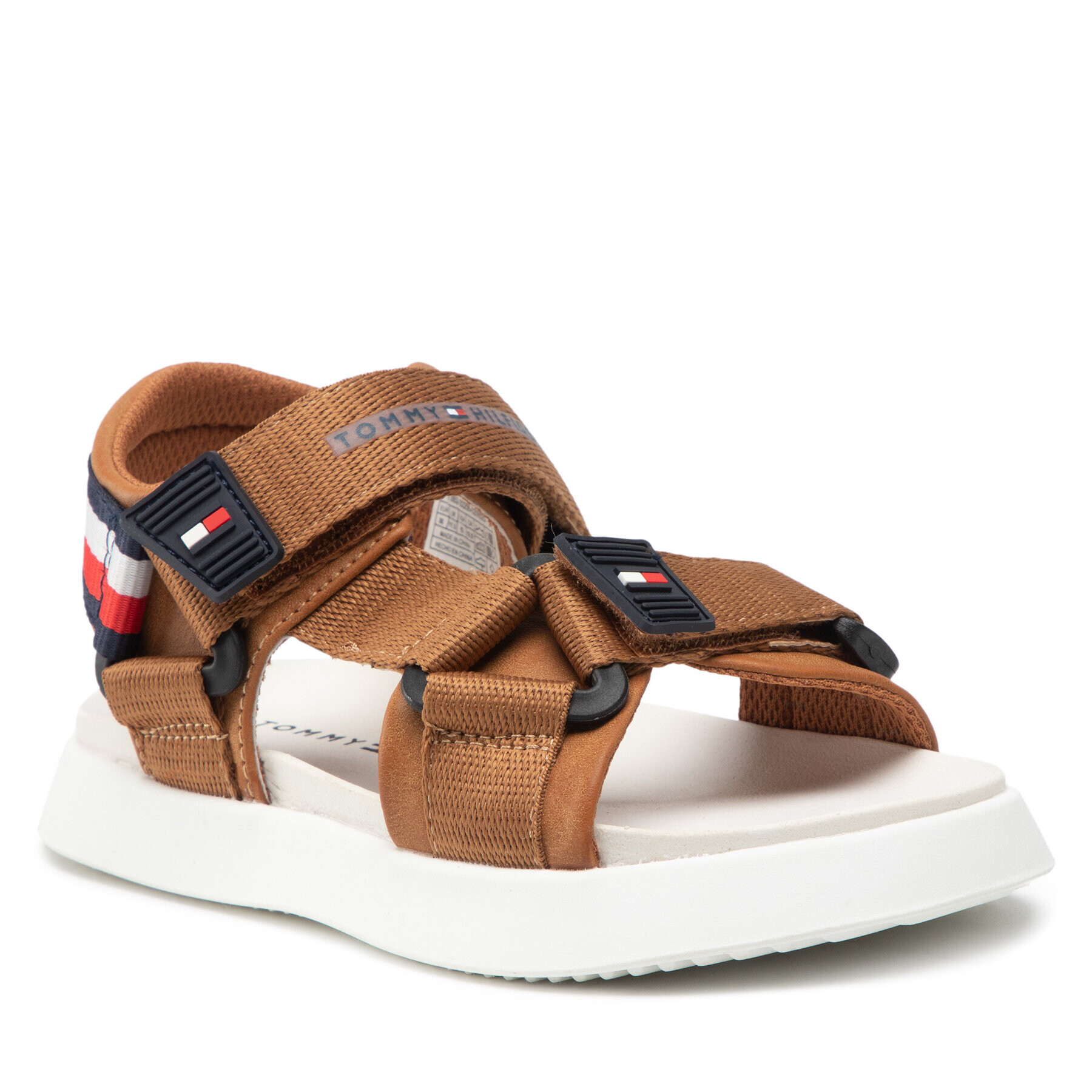 Tommy Hilfiger Сандали Velcro Sandal T3B2-32256-0208 M Кафяв - Pepit.bg