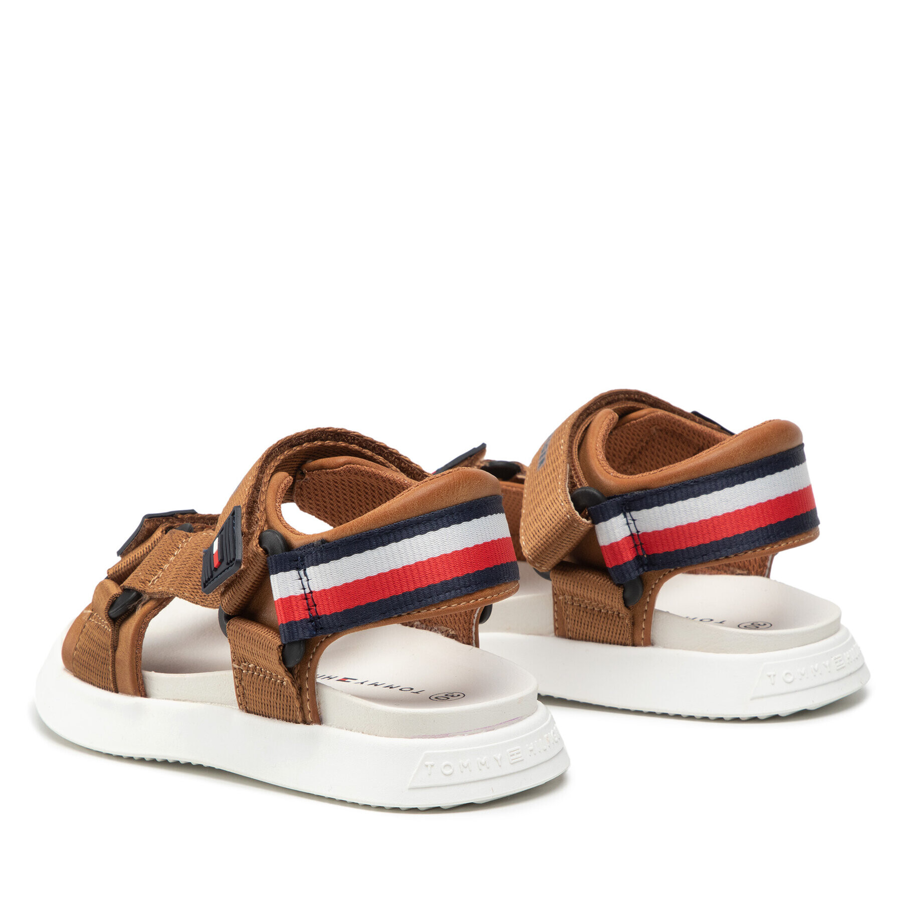 Tommy Hilfiger Сандали Velcro Sandal T3B2-32256-0208 M Кафяв - Pepit.bg