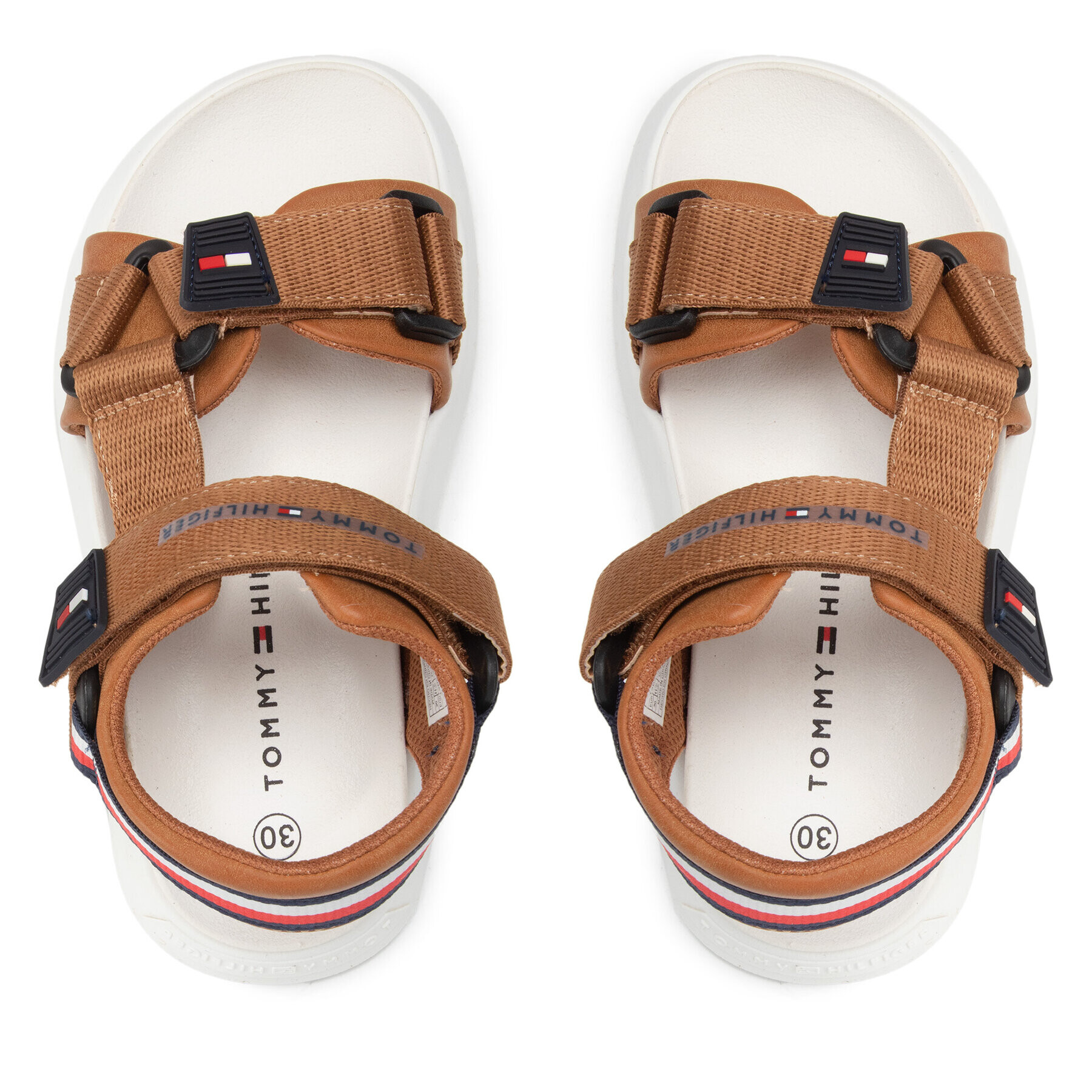 Tommy Hilfiger Сандали Velcro Sandal T3B2-32256-0208 M Кафяв - Pepit.bg