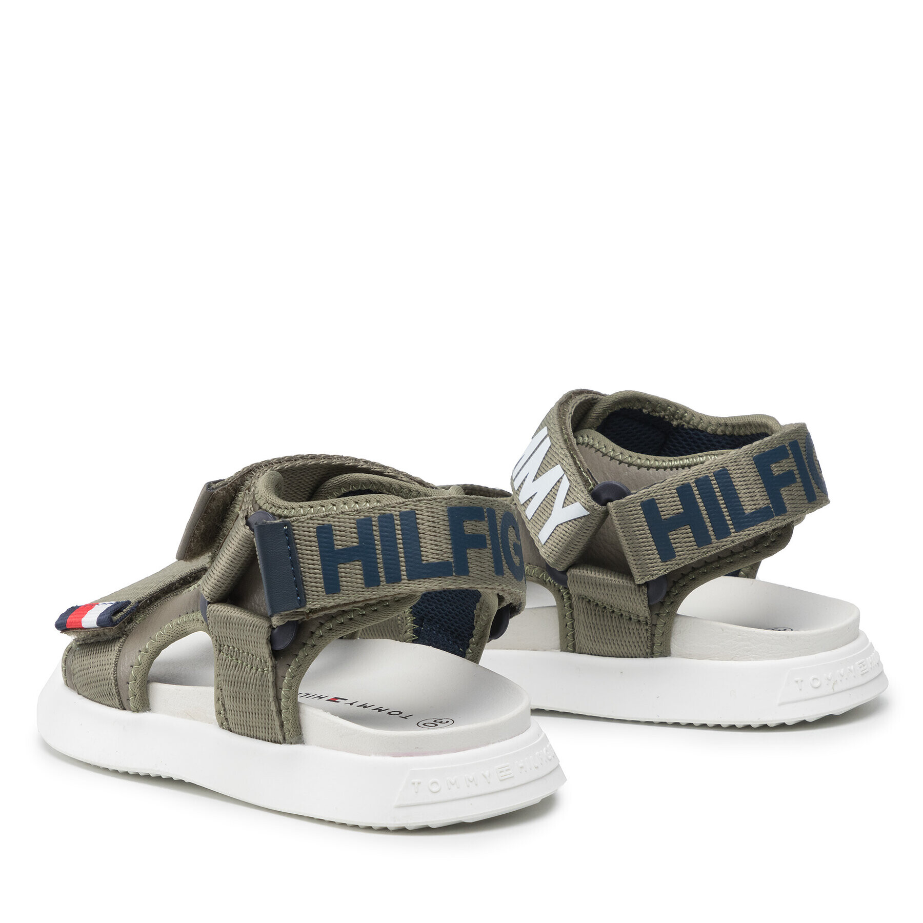 Tommy Hilfiger Сандали Velcro Sandal T3B2-32257-0208 M Зелен - Pepit.bg