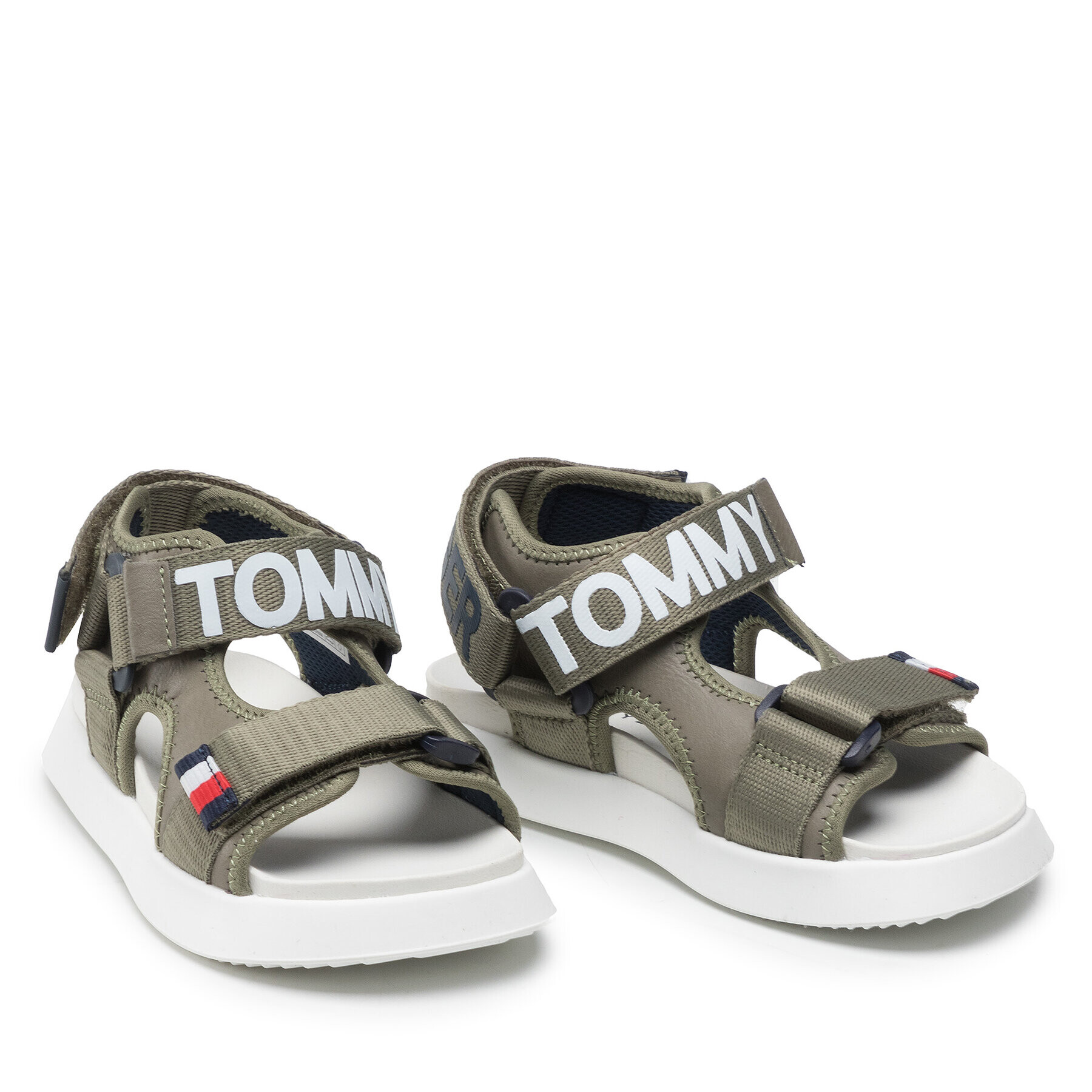 Tommy Hilfiger Сандали Velcro Sandal T3B2-32257-0208 M Зелен - Pepit.bg