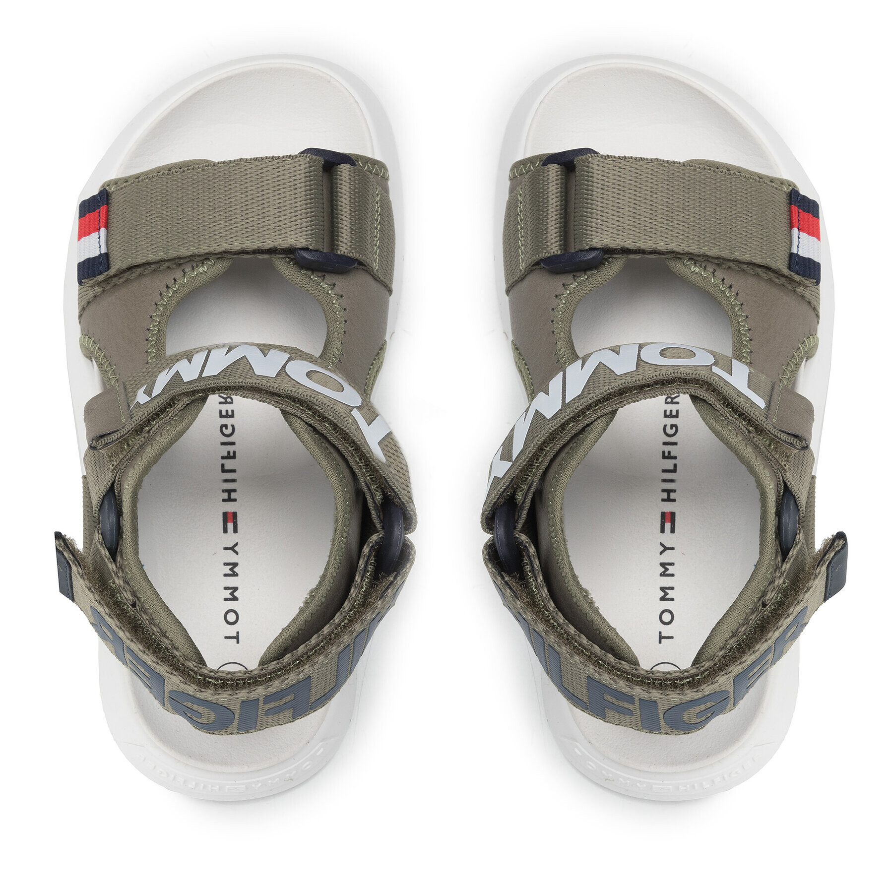 Tommy Hilfiger Сандали Velcro Sandal T3B2-32257-0208 M Зелен - Pepit.bg