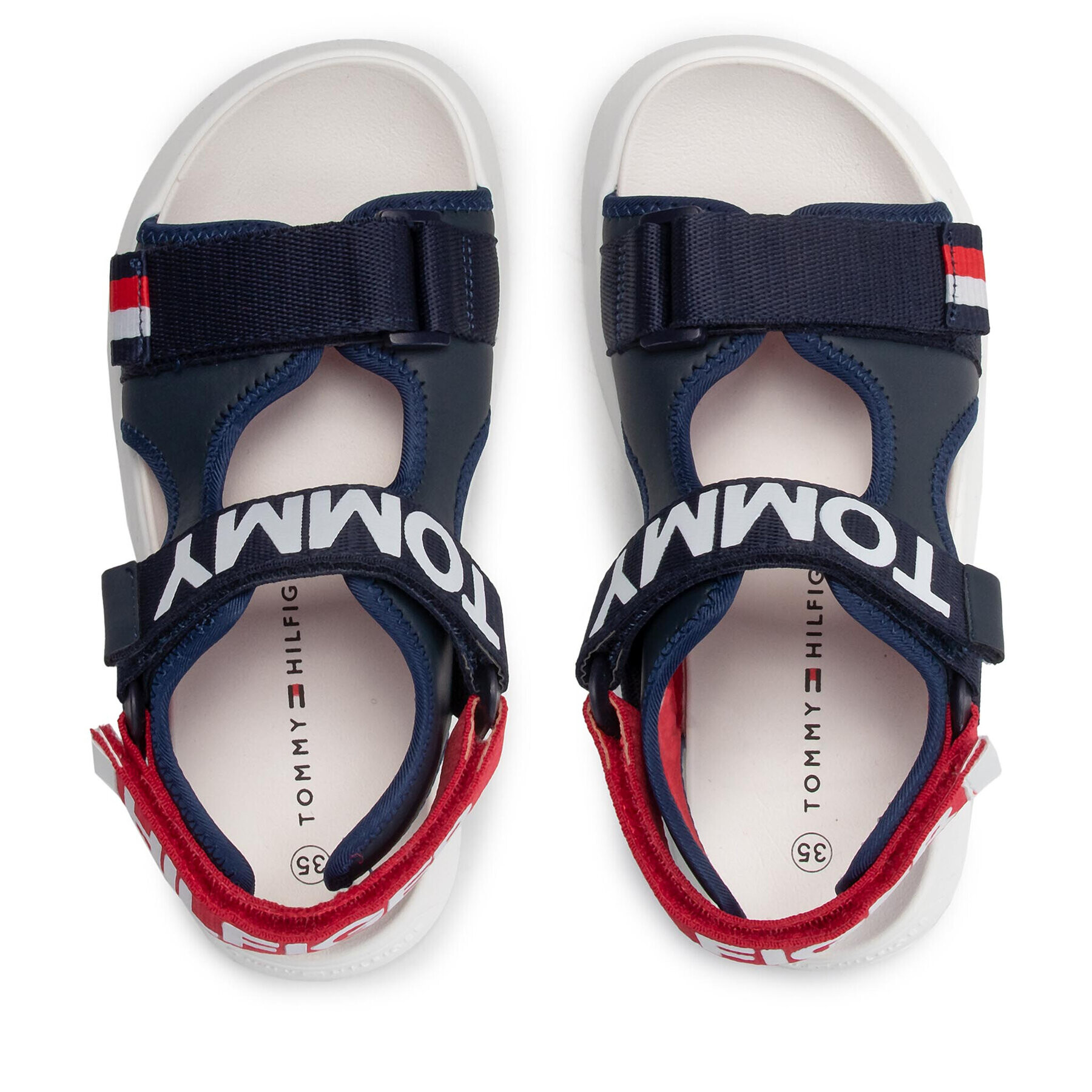 Tommy Hilfiger Сандали Velcro Sandal T3B2-32257-0208 S Тъмносин - Pepit.bg