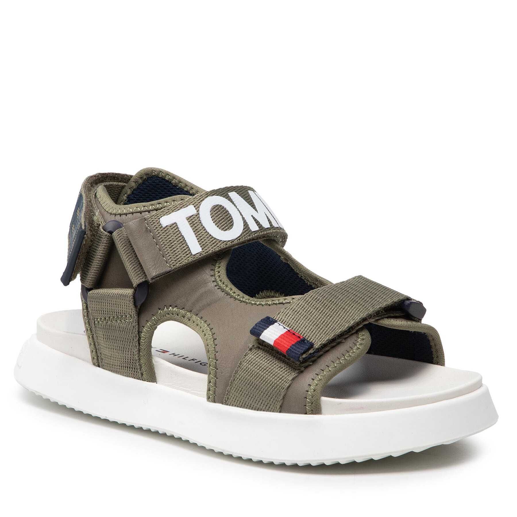 Tommy Hilfiger Сандали Velcro Sandal T3B2-32257-0208 S Зелен - Pepit.bg