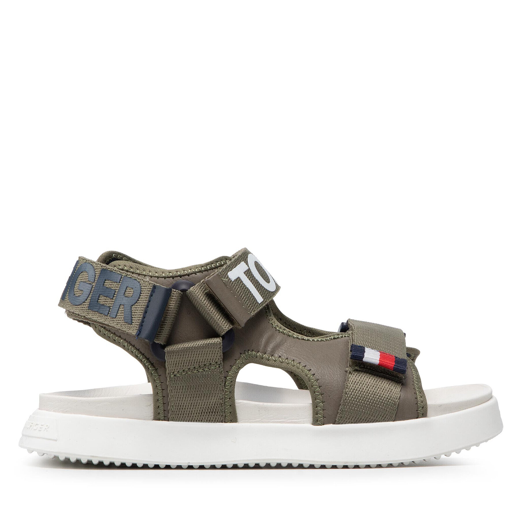 Tommy Hilfiger Сандали Velcro Sandal T3B2-32257-0208 S Зелен - Pepit.bg