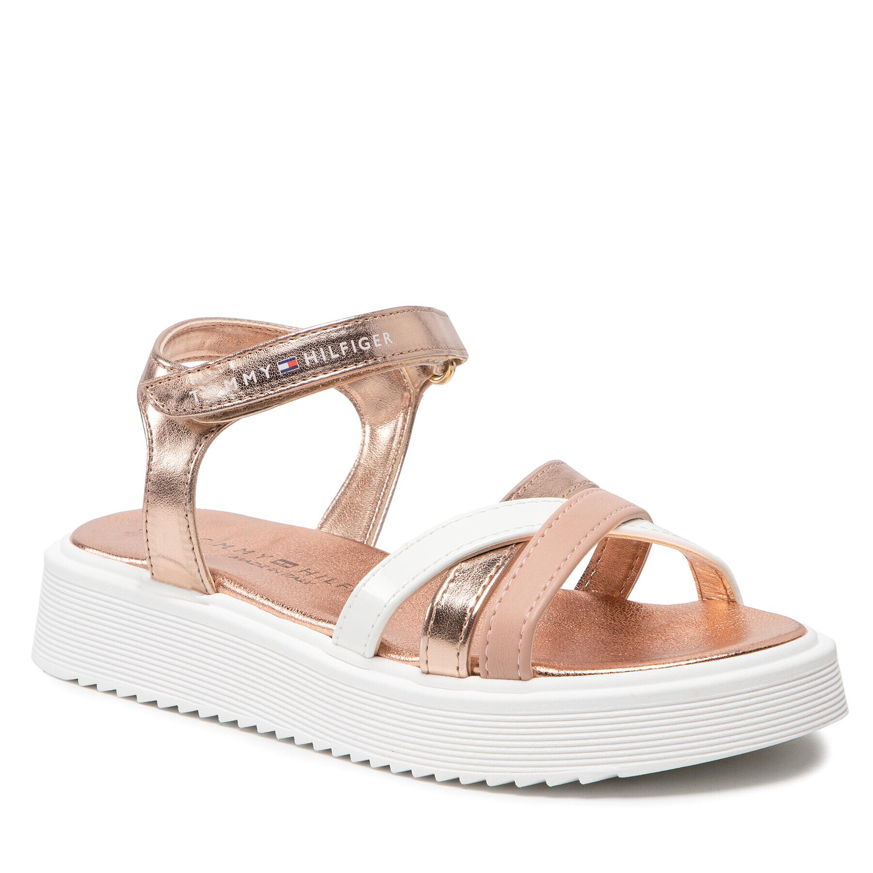 Tommy Hilfiger Сандали Velcro Sandal T4A2-32183-1195 M Розов - Pepit.bg