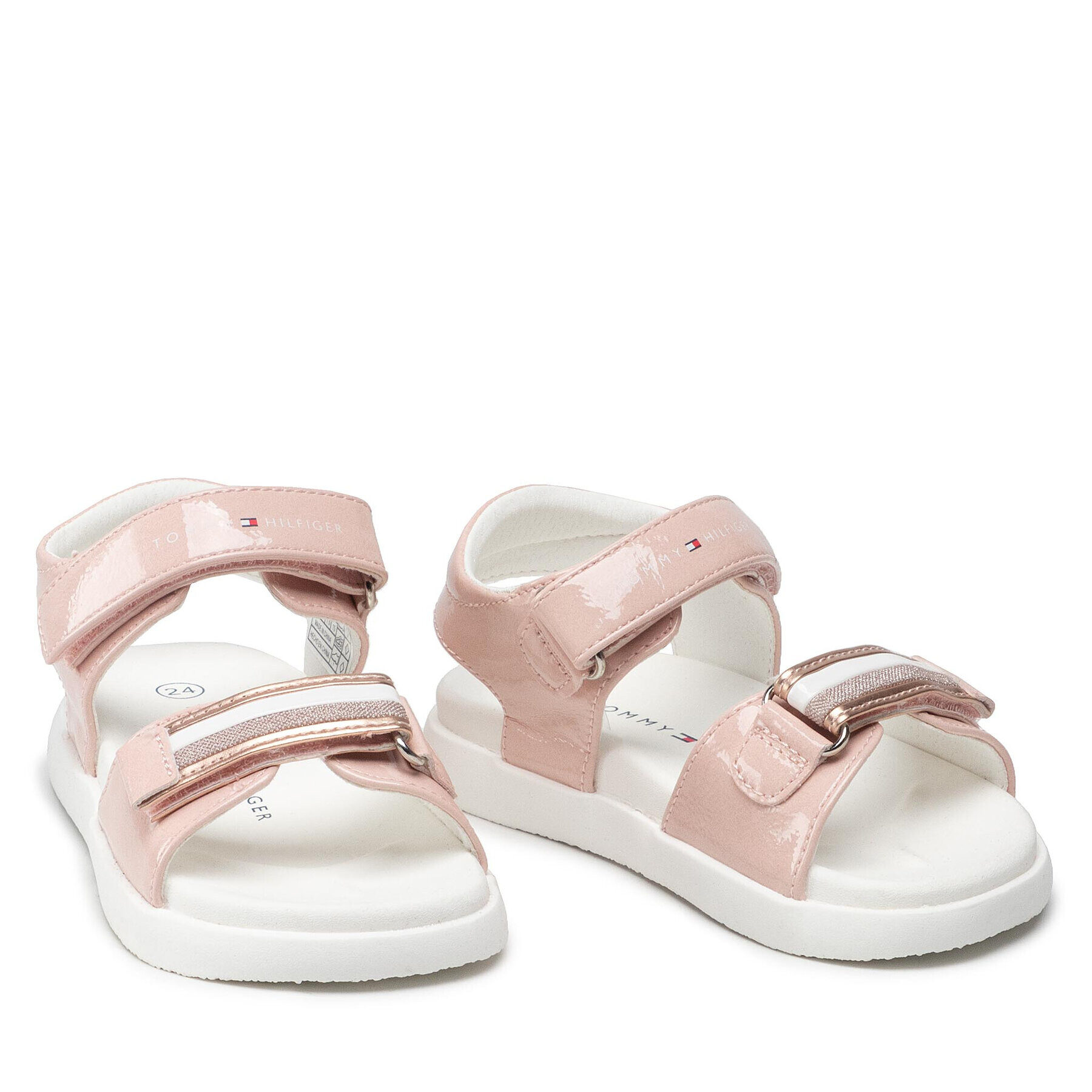 Tommy Hilfiger Сандали Velcro SandalT1A2-32169-0710 S Розов - Pepit.bg