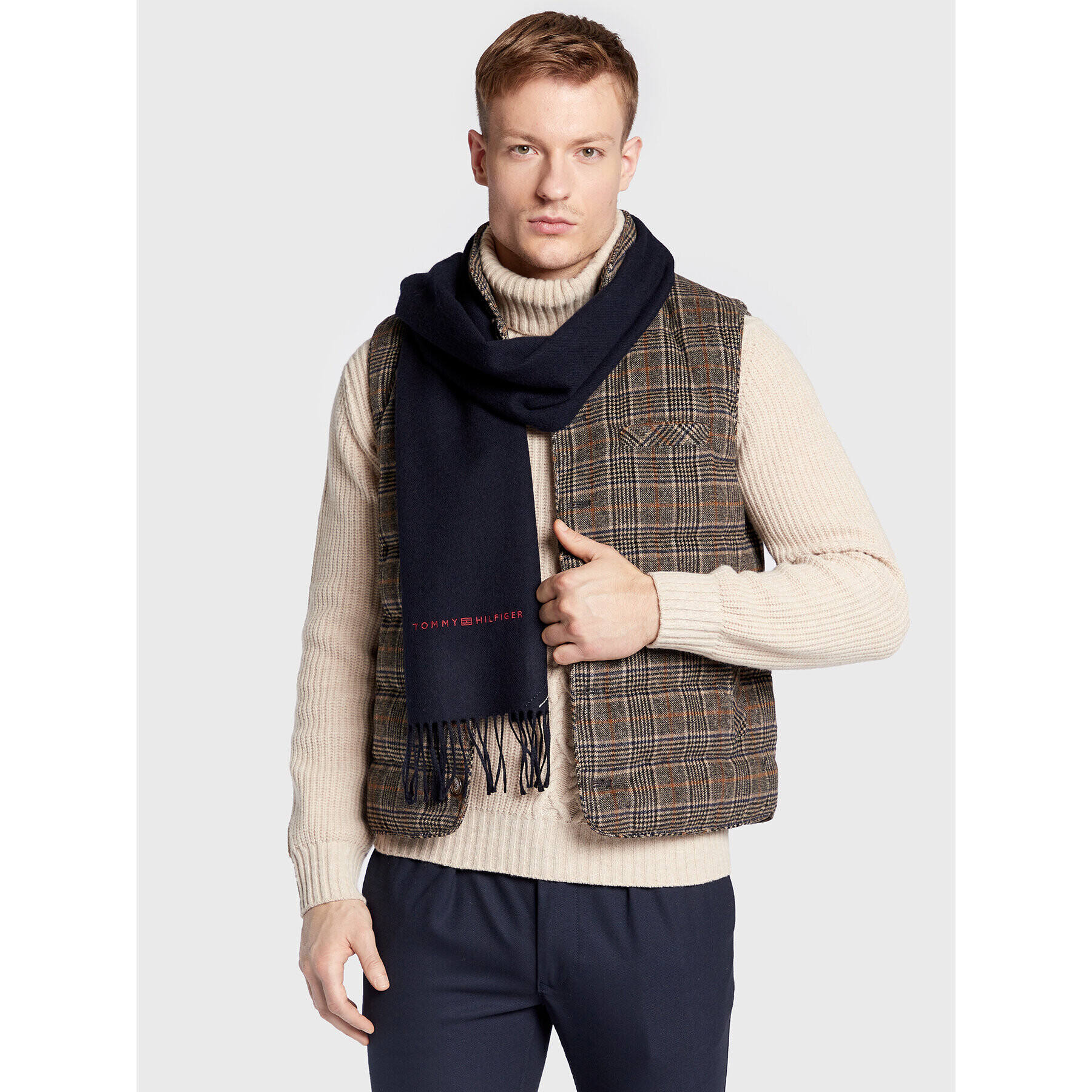 Tommy Hilfiger Шал AM0AM10373 Тъмносин - Pepit.bg