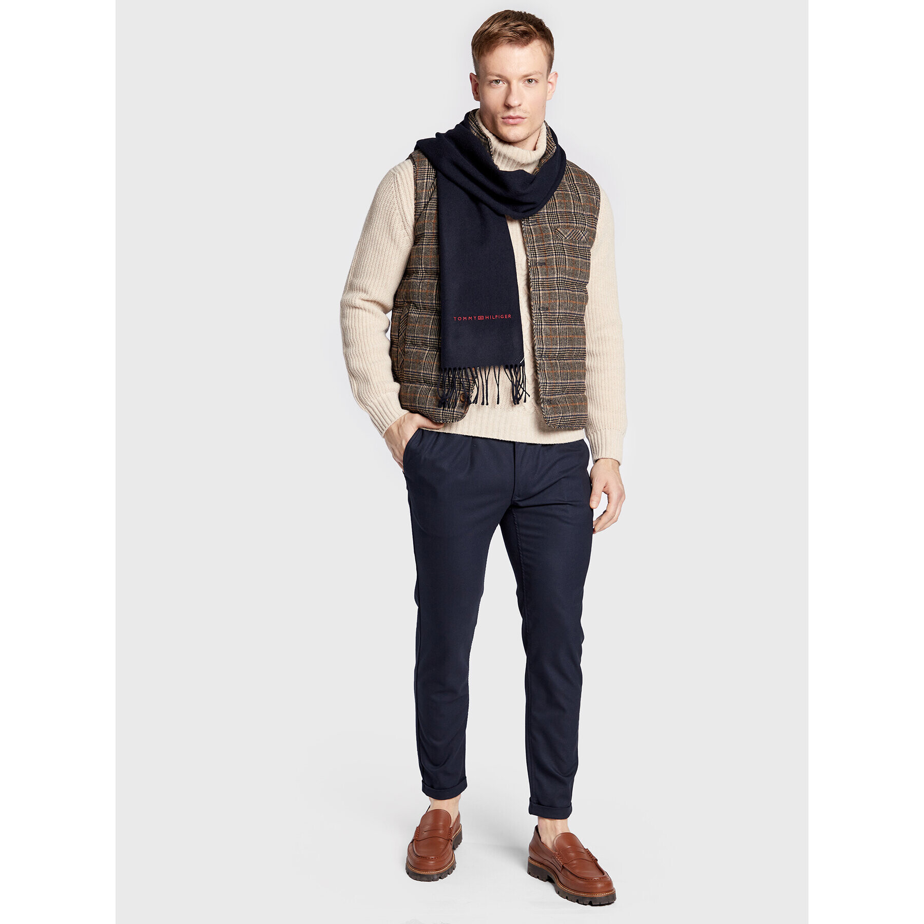 Tommy Hilfiger Шал AM0AM10373 Тъмносин - Pepit.bg