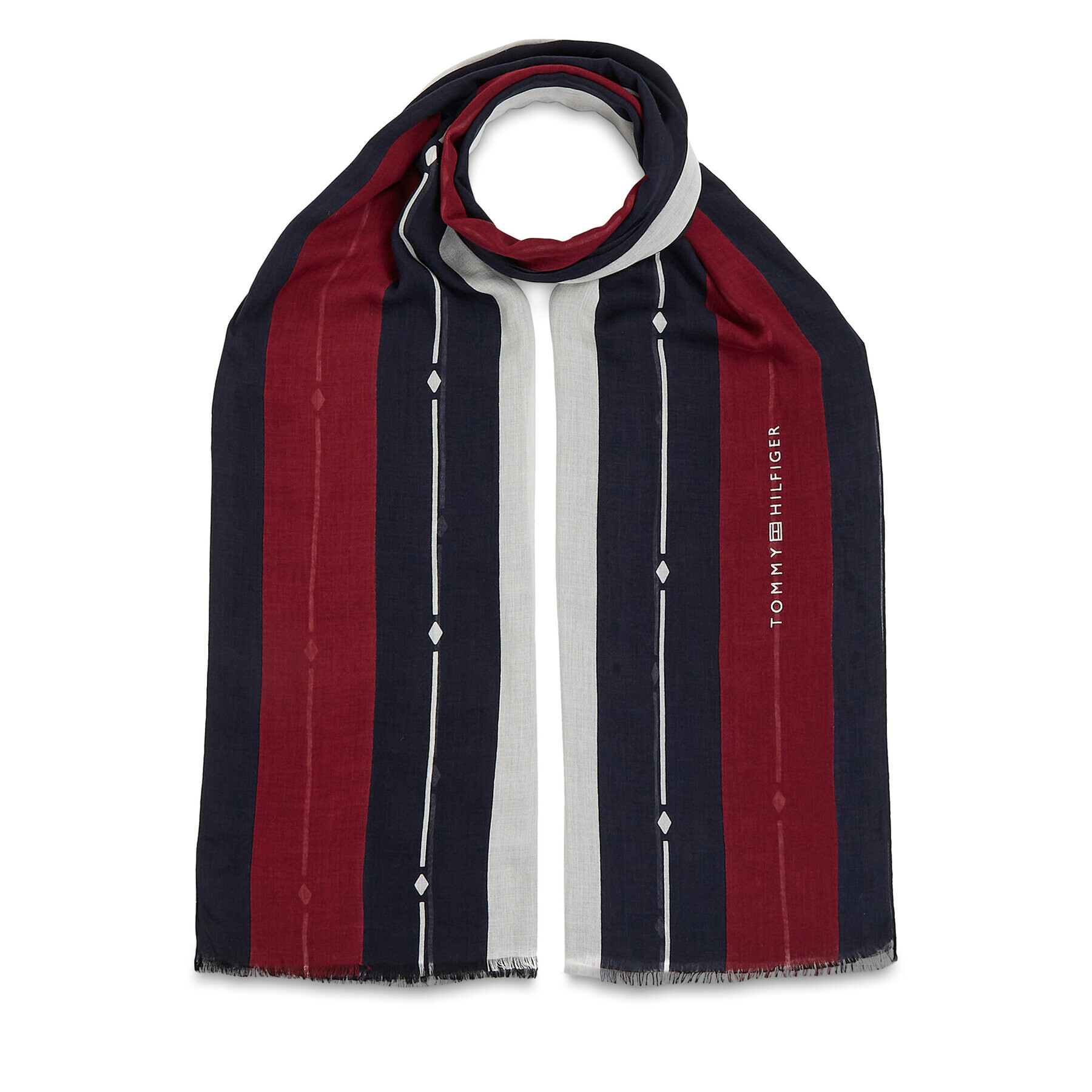 Tommy Hilfiger Шал Essential Flag Modal Scarf AW0AW15352 Тъмносин - Pepit.bg